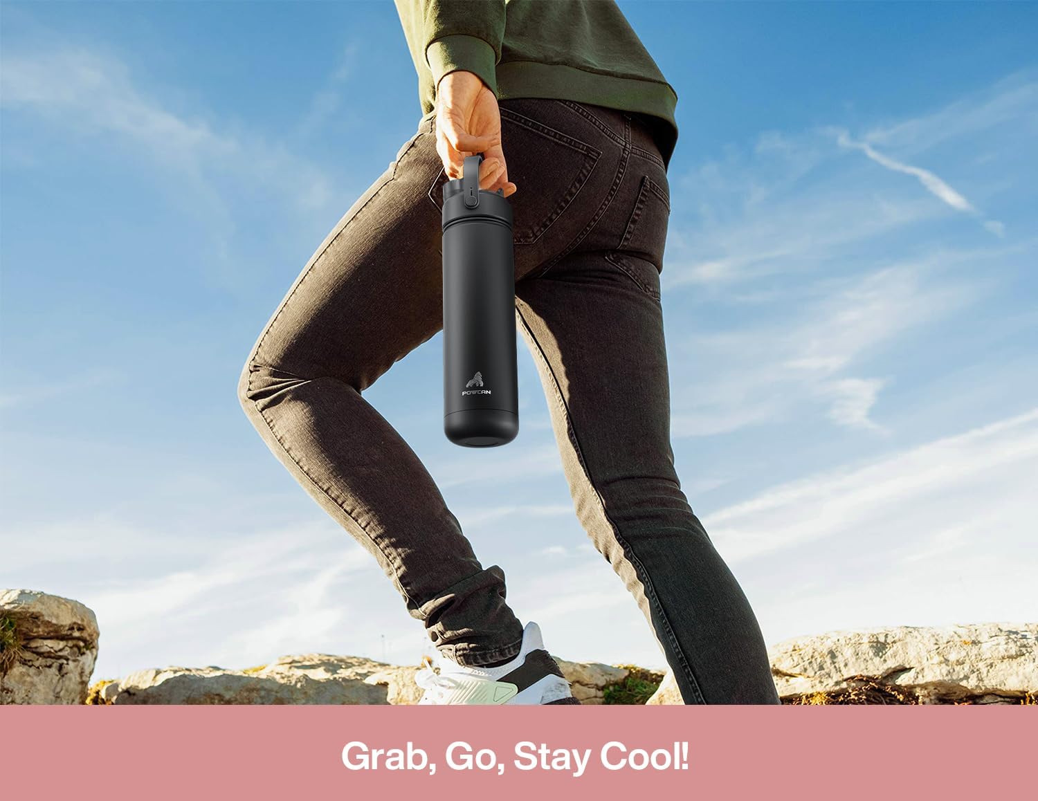 POWCAN 26 oz Insulated Water Bottle with 2-in-1 Straw and Spout Lid, Keep Cold 24H, Leak-Proof, Fits in Car Cup Holder, Stainless Steel Water Bottle for Sports, Travel, and School (Cotton Candy) - pokemaPOWCAN 26 oz Insulated Water Bottle with 2-in-1 Straw and Spout Lid, Keep Cold 24H, Leak-Proof, Fits in Car Cup Holder, Stainless Steel Water Bottle for Sports, Travel, and School (Cotton Candy)