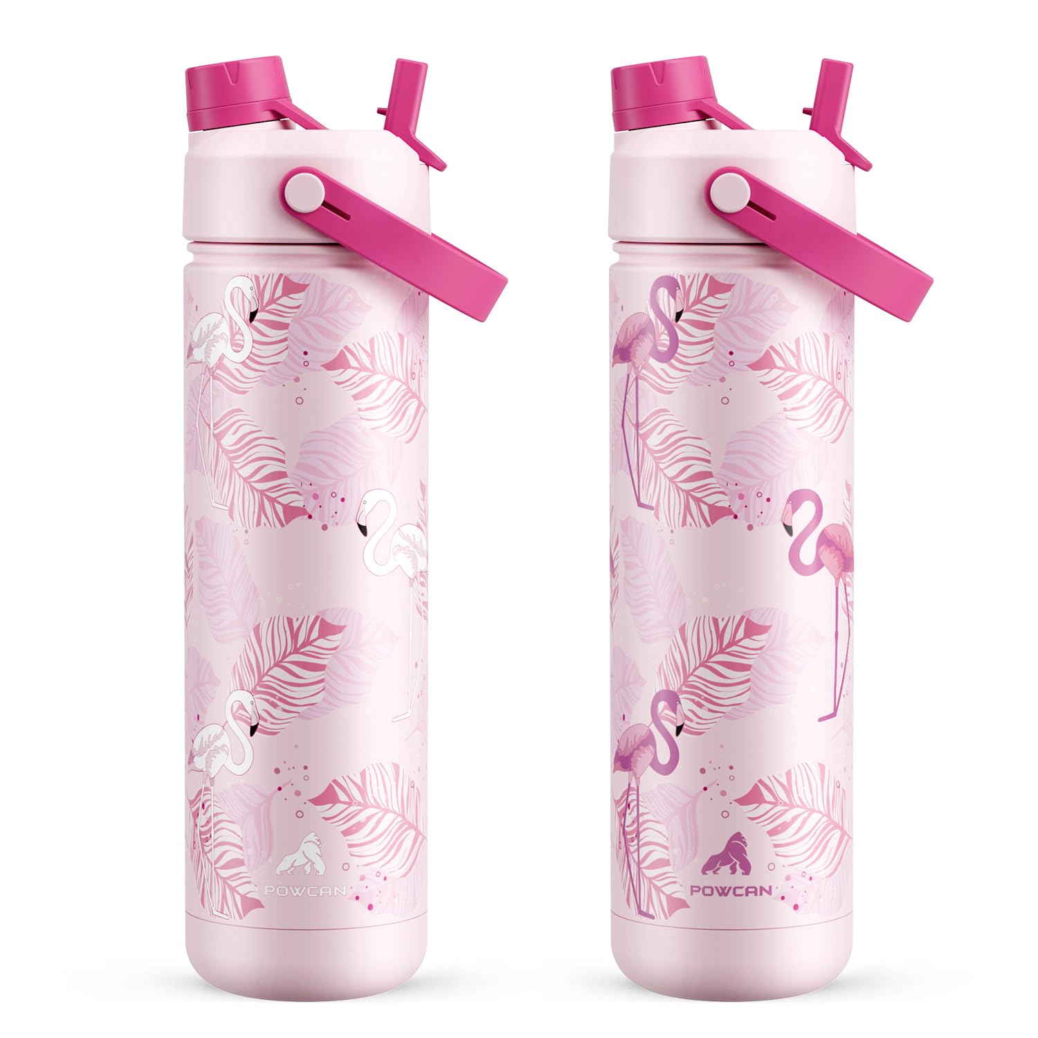 POWCAN 26 oz Insulated Water Bottle with 2-in-1 Straw and Spout Lid, Keep Cold 24H, Leak-Proof, Fits in Car Cup Holder, Stainless Steel Water Bottle for Sports, Travel, Gym, and School (Obsidian) - pokemaPOWCAN 26 oz Insulated Water Bottle with 2-in-1 Straw and Spout Lid, Keep Cold 24H, Leak-Proof, Fits in Car Cup Holder, Stainless Steel Water Bottle for Sports, Travel, Gym, and School (Obsidian)