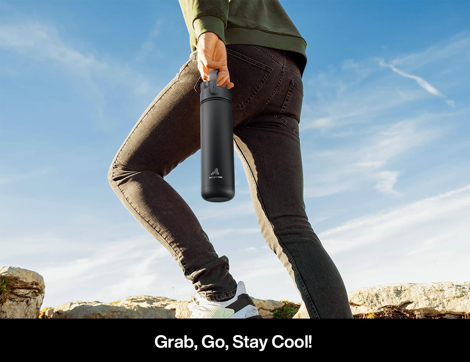POWCAN 26 oz Insulated Water Bottle with 2-in-1 Straw and Spout Lid, Keep Cold 24H, Leak-Proof, Fits in Car Cup Holder, Stainless Steel Water Bottle for Sports, Travel, Gym, and School (Obsidian) - pokemaPOWCAN 26 oz Insulated Water Bottle with 2-in-1 Straw and Spout Lid, Keep Cold 24H, Leak-Proof, Fits in Car Cup Holder, Stainless Steel Water Bottle for Sports, Travel, Gym, and School (Obsidian)