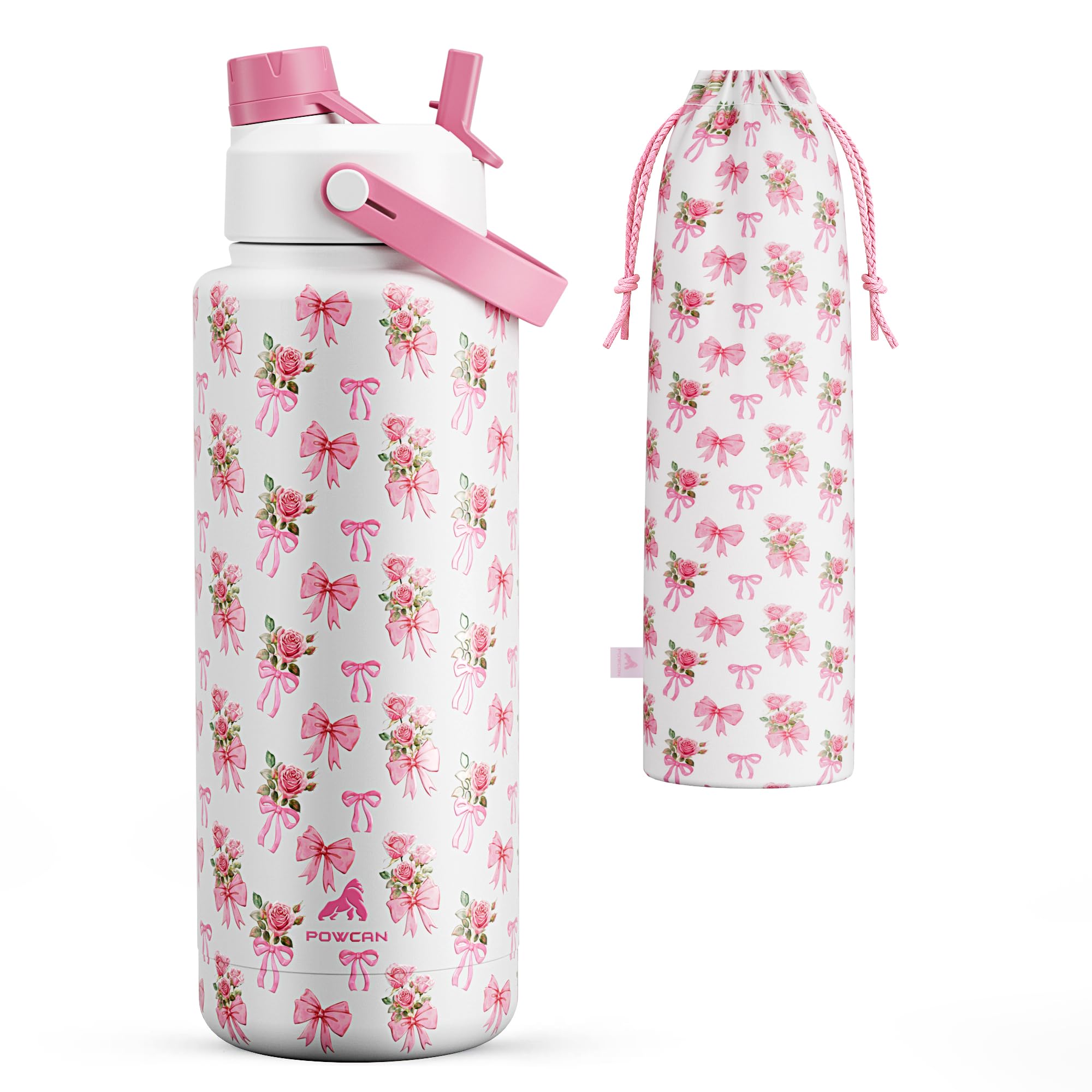 POWCAN 26 oz Insulated Water Bottle with 2-in-1 Straw and Spout Lid, Keep Cold 24H, Leak-Proof, Fits in Car Cup Holder, Stainless Steel Water Bottle for Sports, Travel, Gym, and School (Obsidian) - pokemaPOWCAN 26 oz Insulated Water Bottle with 2-in-1 Straw and Spout Lid, Keep Cold 24H, Leak-Proof, Fits in Car Cup Holder, Stainless Steel Water Bottle for Sports, Travel, Gym, and School (Obsidian)