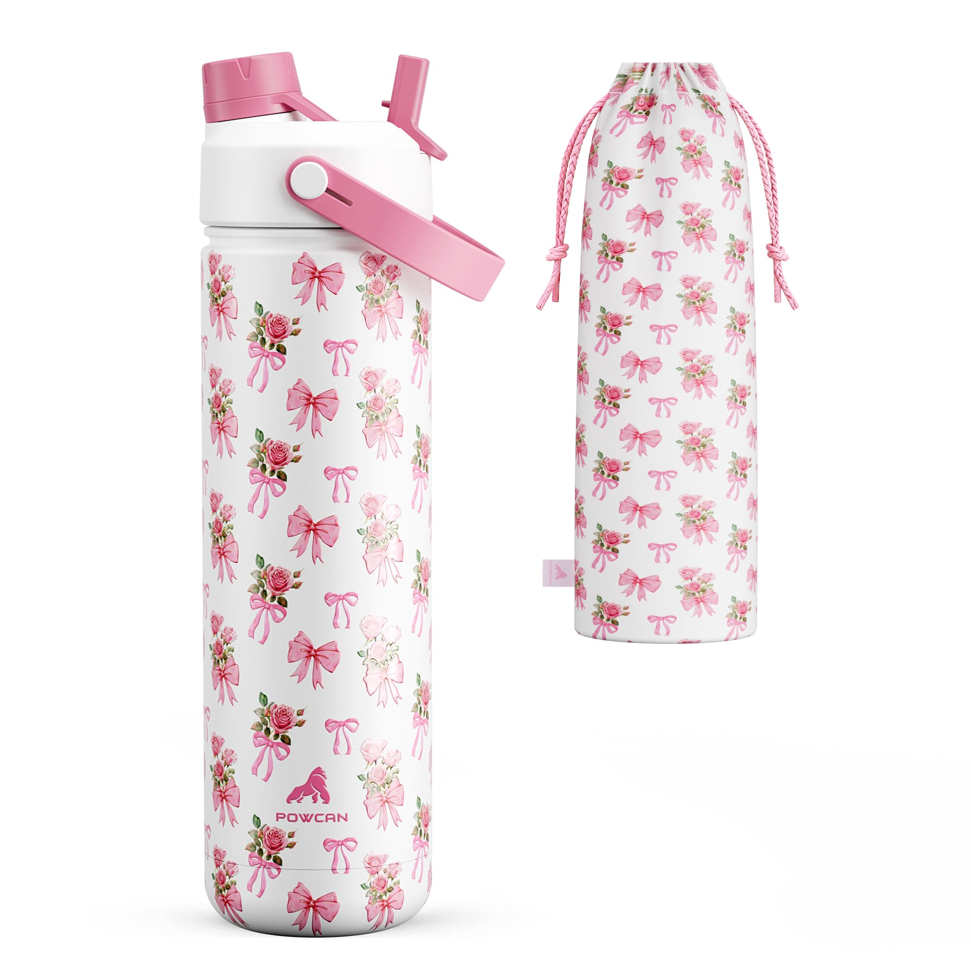 POWCAN 26 oz Insulated Water Bottle with 2-in-1 Straw and Spout Lid, Keep Cold 24H, Leak-Proof, Fits in Car Cup Holder, Stainless Steel Water Bottle for Sports, Travel, Gym, and School (Obsidian) - pokemaPOWCAN 26 oz Insulated Water Bottle with 2-in-1 Straw and Spout Lid, Keep Cold 24H, Leak-Proof, Fits in Car Cup Holder, Stainless Steel Water Bottle for Sports, Travel, Gym, and School (Obsidian)
