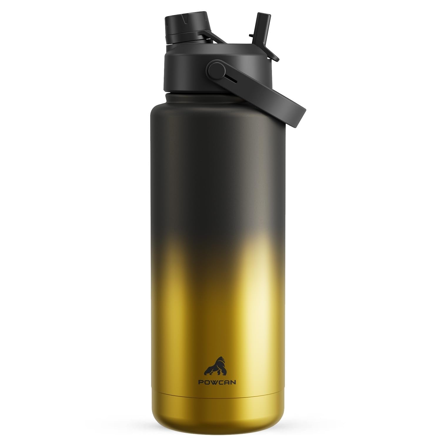 POWCAN 26 oz Insulated Water Bottle with 2-in-1 Straw and Spout Lid, Keep Cold 24H, Leak-Proof, Fits in Car Cup Holder, Stainless Steel Water Bottle for Sports, Travel, Gym, and School (Obsidian) - pokemaPOWCAN 26 oz Insulated Water Bottle with 2-in-1 Straw and Spout Lid, Keep Cold 24H, Leak-Proof, Fits in Car Cup Holder, Stainless Steel Water Bottle for Sports, Travel, Gym, and School (Obsidian)