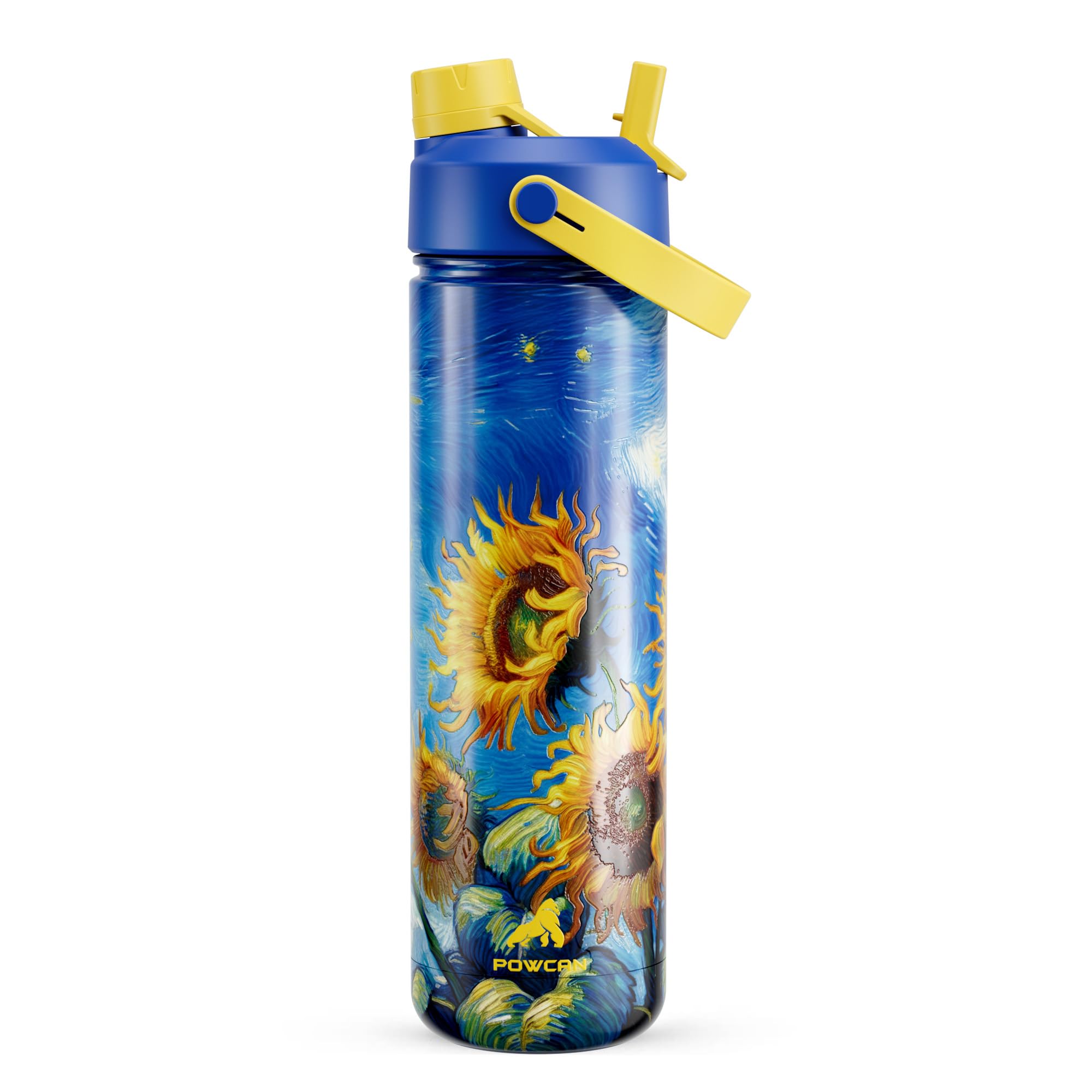 POWCAN 26 oz Insulated Water Bottle with 2-in-1 Straw and Spout Lid, Keep Cold 24H, Leak-Proof, Fits in Car Cup Holder, Stainless Steel Water Bottle for Sports, Travel, Gym, and School (Obsidian) - pokemaPOWCAN 26 oz Insulated Water Bottle with 2-in-1 Straw and Spout Lid, Keep Cold 24H, Leak-Proof, Fits in Car Cup Holder, Stainless Steel Water Bottle for Sports, Travel, Gym, and School (Obsidian)