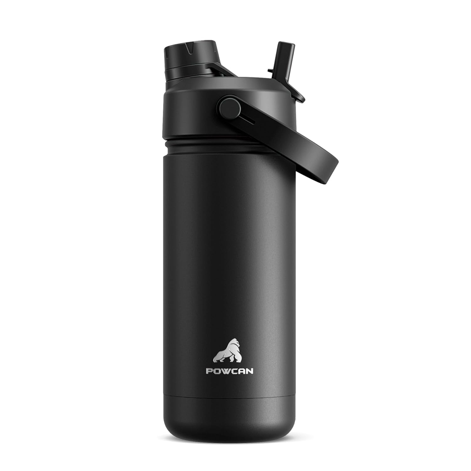POWCAN 26 oz Insulated Water Bottle with 2-in-1 Straw and Spout Lid, Keep Cold 24H, Leak-Proof, Fits in Car Cup Holder, Stainless Steel Water Bottle for Sports, Travel, Gym, and School (Obsidian) - pokemaPOWCAN 26 oz Insulated Water Bottle with 2-in-1 Straw and Spout Lid, Keep Cold 24H, Leak-Proof, Fits in Car Cup Holder, Stainless Steel Water Bottle for Sports, Travel, Gym, and School (Obsidian)