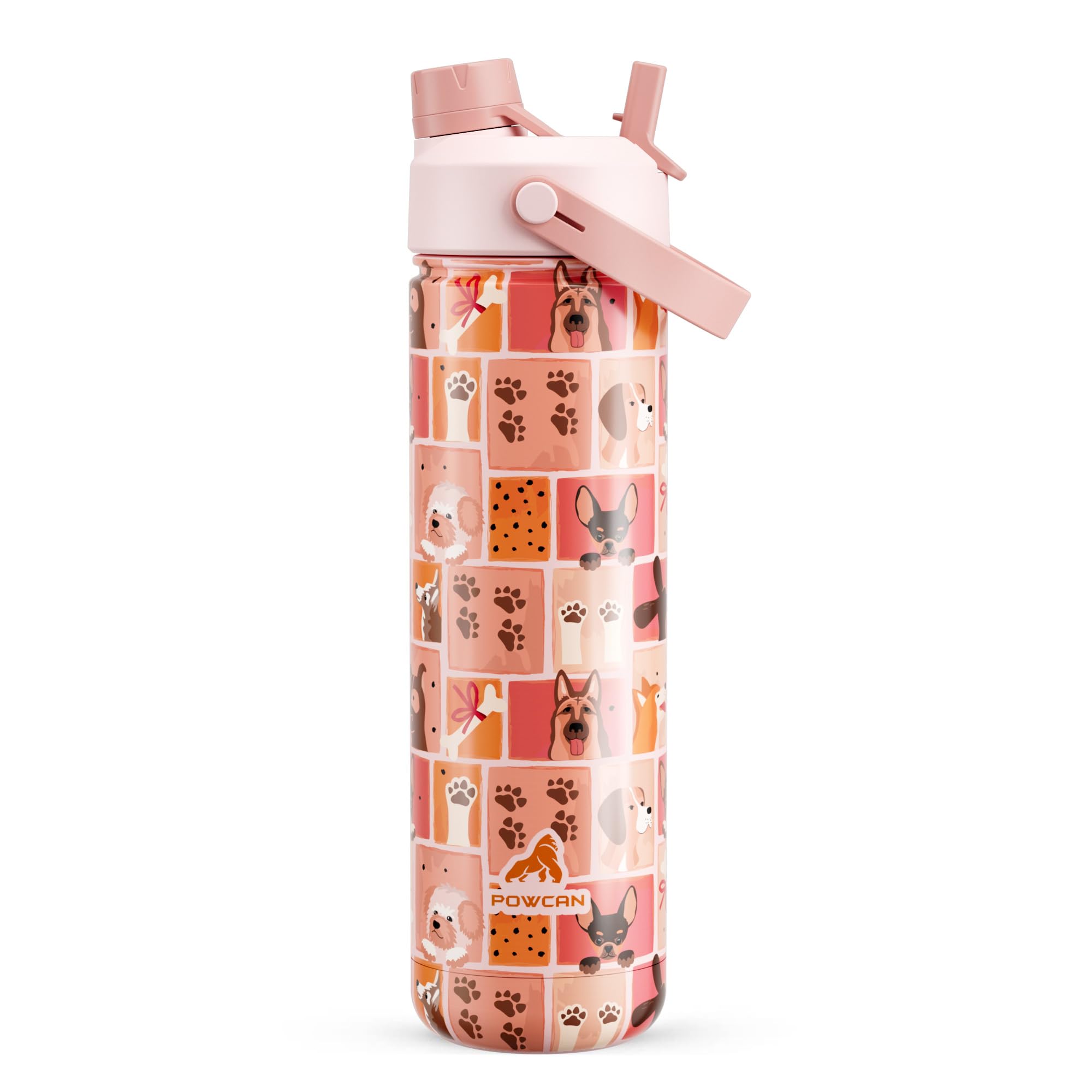 POWCAN 26 oz Insulated Water Bottle with 2-in-1 Straw and Spout Lid, Keep Cold 24H, Leak-Proof, Fits in Car Cup Holder, Stainless Steel Water Bottle for Sports, Travel, Gym, and School (Obsidian) - pokemaPOWCAN 26 oz Insulated Water Bottle with 2-in-1 Straw and Spout Lid, Keep Cold 24H, Leak-Proof, Fits in Car Cup Holder, Stainless Steel Water Bottle for Sports, Travel, Gym, and School (Obsidian)