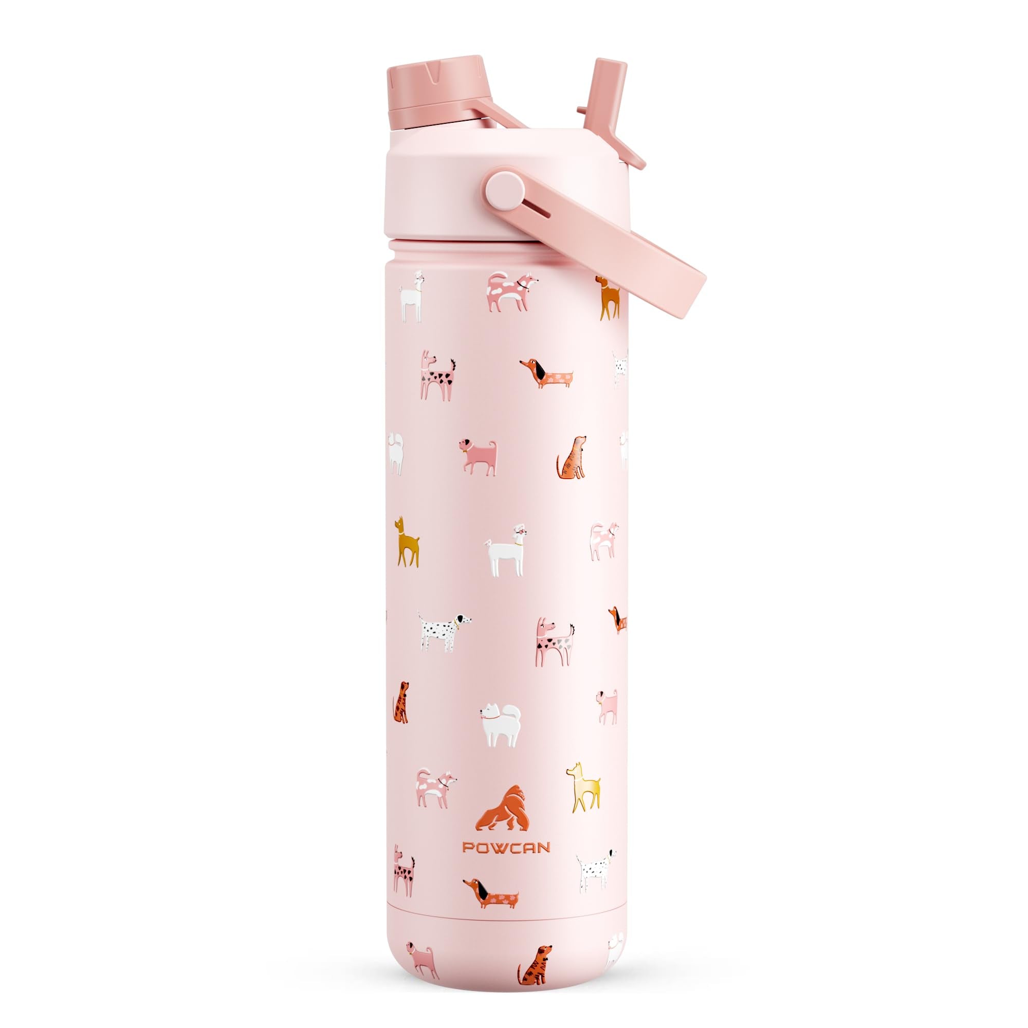 POWCAN 26 oz Insulated Water Bottle with 2-in-1 Straw and Spout Lid, Keep Cold 24H, Leak-Proof, Fits in Car Cup Holder, Stainless Steel Water Bottle for Sports, Travel, Gym, and School (Obsidian) - pokemaPOWCAN 26 oz Insulated Water Bottle with 2-in-1 Straw and Spout Lid, Keep Cold 24H, Leak-Proof, Fits in Car Cup Holder, Stainless Steel Water Bottle for Sports, Travel, Gym, and School (Obsidian)