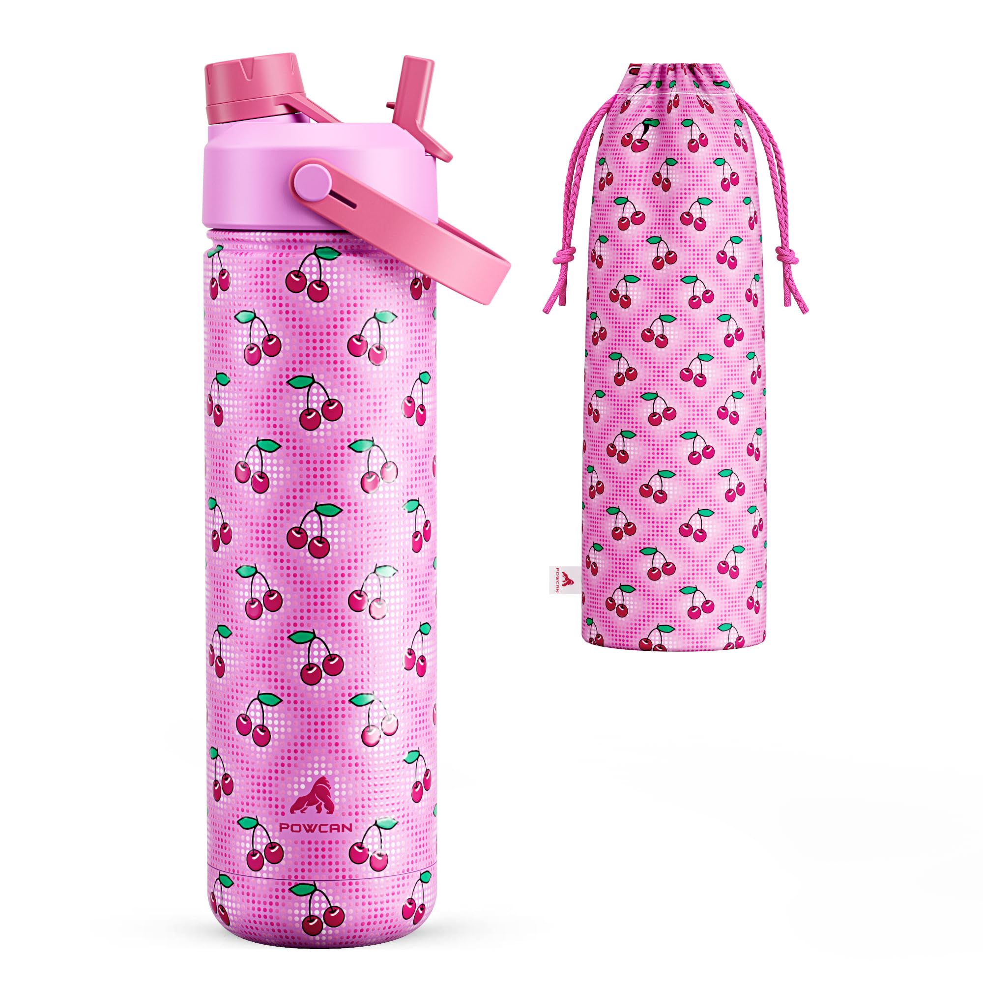 POWCAN 26 oz Insulated Water Bottle with 2-in-1 Straw and Spout Lid, Keep Cold 24H, Leak-Proof, Fits in Car Cup Holder, Stainless Steel Water Bottle for Sports, Travel, Gym, and School (Obsidian) - pokemaPOWCAN 26 oz Insulated Water Bottle with 2-in-1 Straw and Spout Lid, Keep Cold 24H, Leak-Proof, Fits in Car Cup Holder, Stainless Steel Water Bottle for Sports, Travel, Gym, and School (Obsidian)