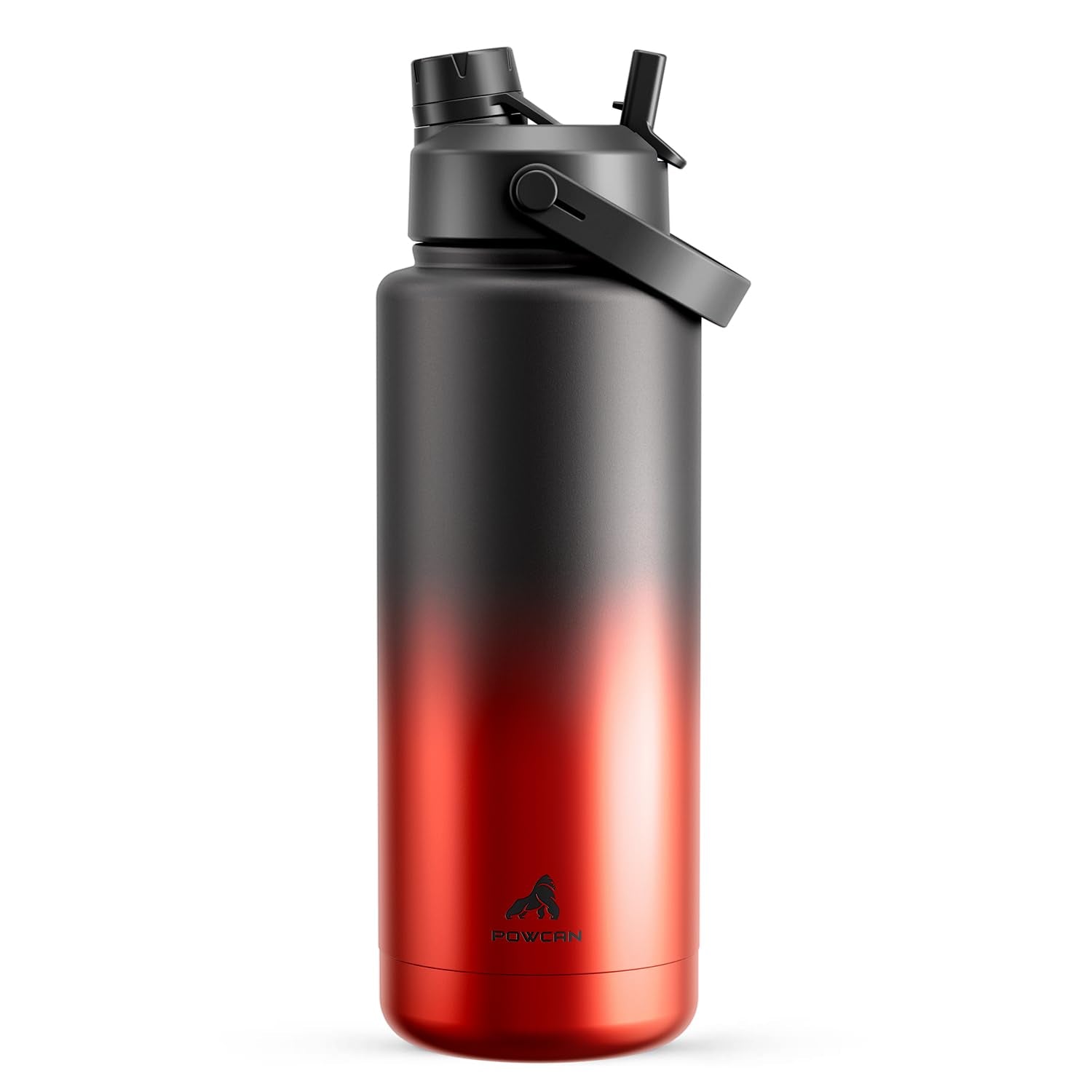 POWCAN 26 oz Insulated Water Bottle with 2-in-1 Straw and Spout Lid, Keep Cold 24H, Leak-Proof, Fits in Car Cup Holder, Stainless Steel Water Bottle for Sports, Travel, Gym, and School (Obsidian) - pokemaPOWCAN 26 oz Insulated Water Bottle with 2-in-1 Straw and Spout Lid, Keep Cold 24H, Leak-Proof, Fits in Car Cup Holder, Stainless Steel Water Bottle for Sports, Travel, Gym, and School (Obsidian)