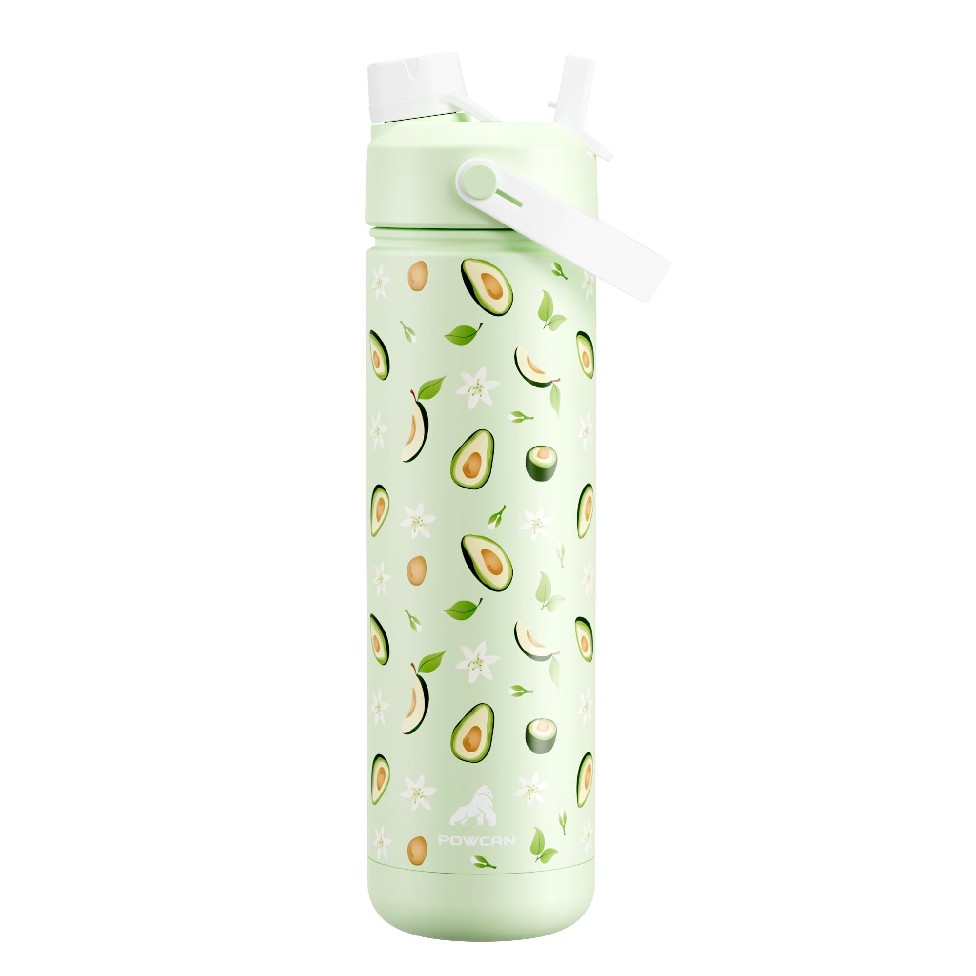 POWCAN 26 oz Insulated Water Bottle with 2-in-1 Straw and Spout Lid, Keep Cold 24H, Leak-Proof, Fits in Car Cup Holder, Stainless Steel Water Bottle for Sports, Travel, Gym, and School (Obsidian) - pokemaPOWCAN 26 oz Insulated Water Bottle with 2-in-1 Straw and Spout Lid, Keep Cold 24H, Leak-Proof, Fits in Car Cup Holder, Stainless Steel Water Bottle for Sports, Travel, Gym, and School (Obsidian)