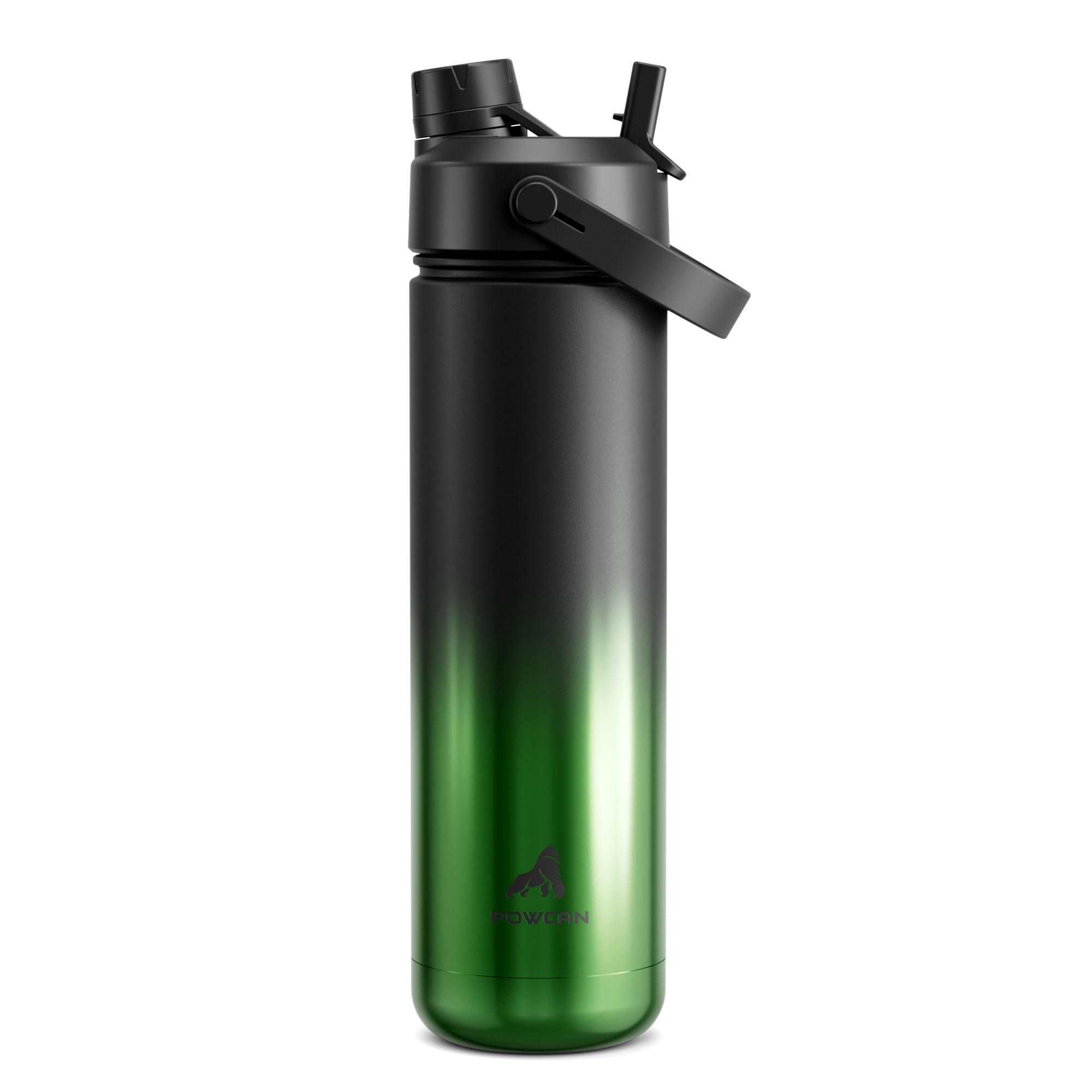 POWCAN 26 oz Insulated Water Bottle with 2-in-1 Straw and Spout Lid, Keep Cold 24H, Leak-Proof, Fits in Car Cup Holder, Stainless Steel Water Bottle for Sports, Travel, Gym, and School (Obsidian) - pokemaPOWCAN 26 oz Insulated Water Bottle with 2-in-1 Straw and Spout Lid, Keep Cold 24H, Leak-Proof, Fits in Car Cup Holder, Stainless Steel Water Bottle for Sports, Travel, Gym, and School (Obsidian)