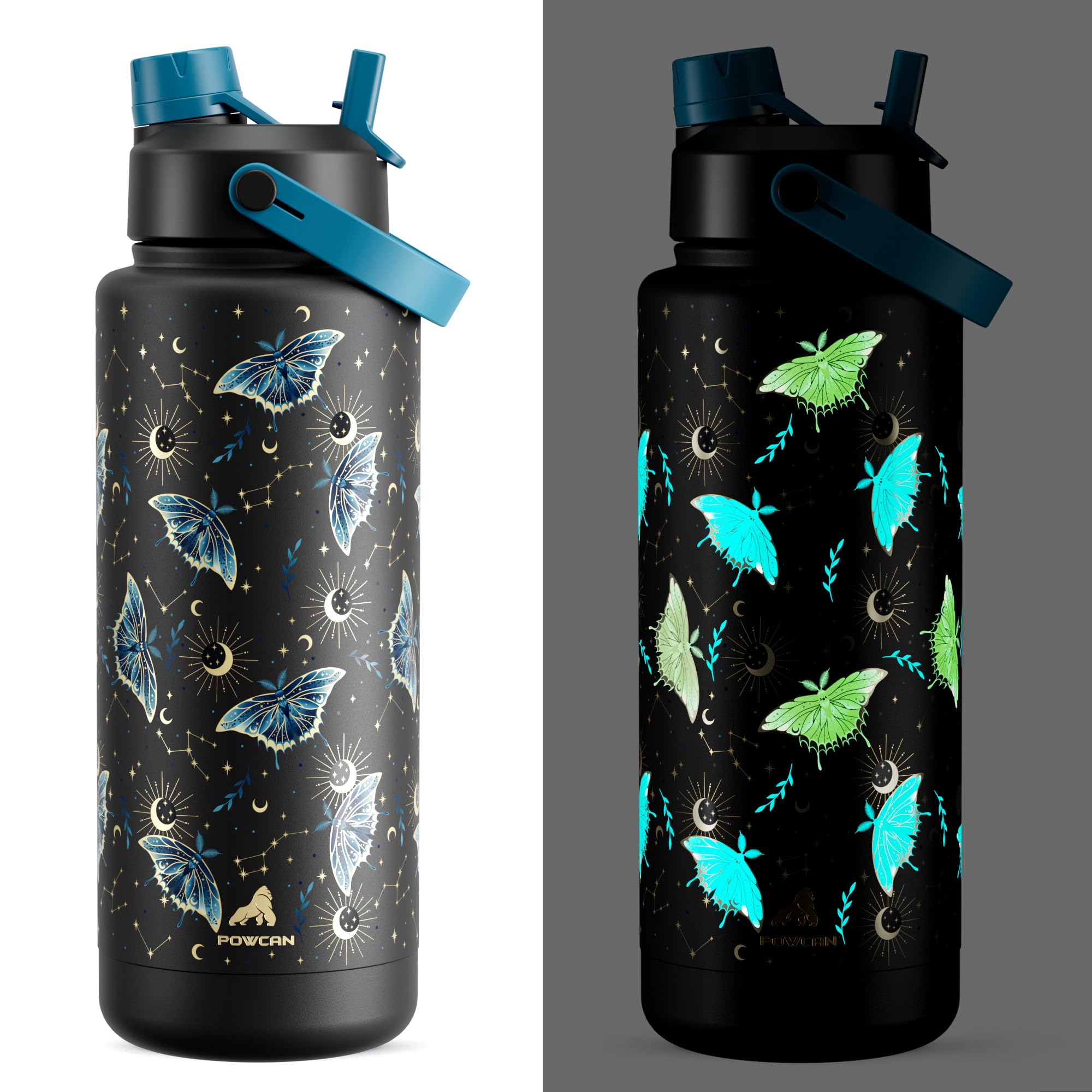 POWCAN 26 oz Insulated Water Bottle with 2-in-1 Straw and Spout Lid, Keep Cold 24H, Leak-Proof, Fits in Car Cup Holder, Stainless Steel Water Bottle for Sports, Travel, Gym, and School (Obsidian) - pokemaPOWCAN 26 oz Insulated Water Bottle with 2-in-1 Straw and Spout Lid, Keep Cold 24H, Leak-Proof, Fits in Car Cup Holder, Stainless Steel Water Bottle for Sports, Travel, Gym, and School (Obsidian)