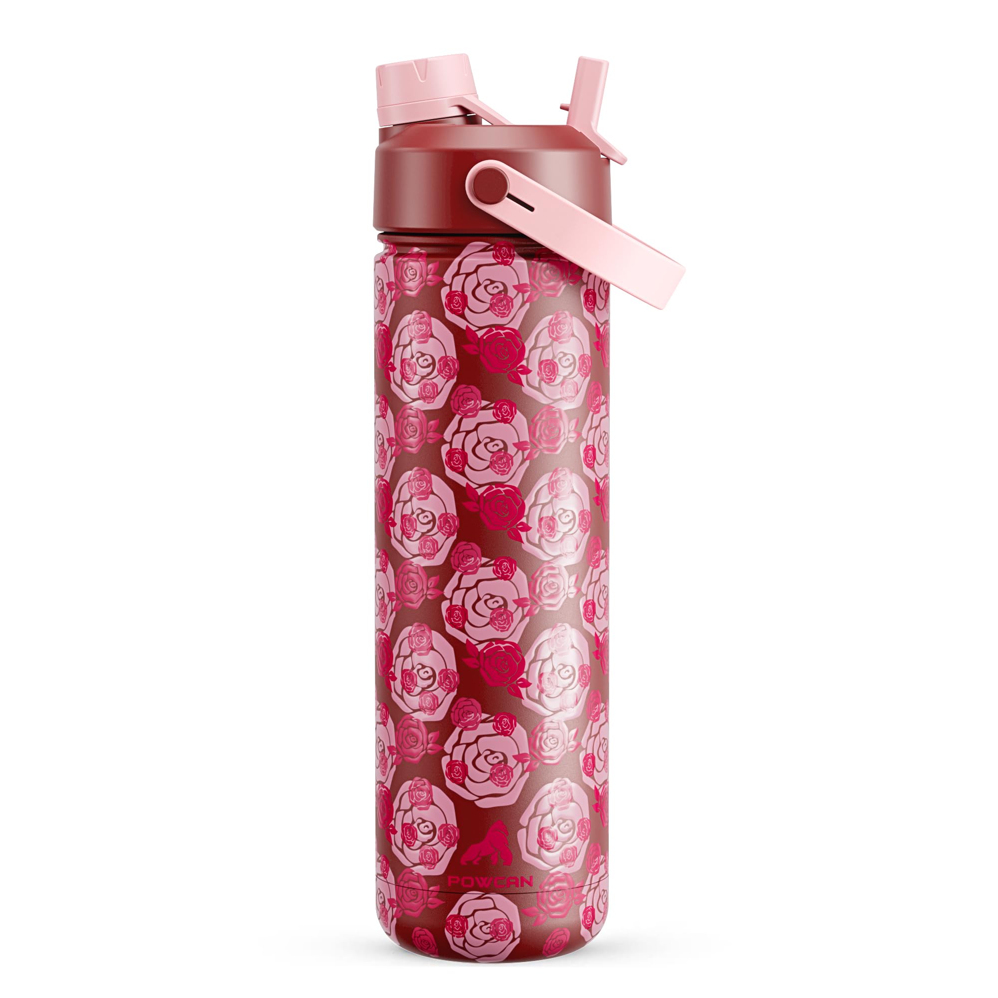 POWCAN 26 oz Insulated Water Bottle with 2-in-1 Straw and Spout Lid, Keep Cold 24H, Leak-Proof, Fits in Car Cup Holder, Stainless Steel Water Bottle for Sports, Travel, Gym, and School (Obsidian) - pokemaPOWCAN 26 oz Insulated Water Bottle with 2-in-1 Straw and Spout Lid, Keep Cold 24H, Leak-Proof, Fits in Car Cup Holder, Stainless Steel Water Bottle for Sports, Travel, Gym, and School (Obsidian)