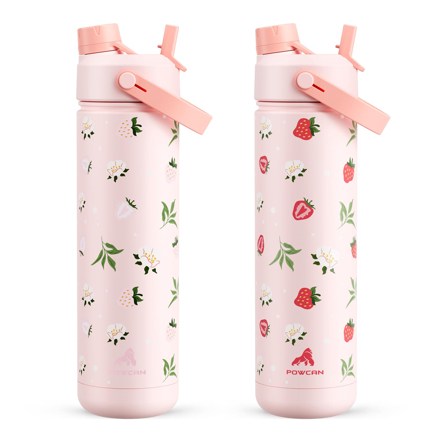 POWCAN 26 oz Insulated Water Bottle with 2-in-1 Straw and Spout Lid, Keep Cold 24H, Leak-Proof, Fits in Car Cup Holder, Stainless Steel Water Bottle for Sports, Travel, Gym, and School (Obsidian) - pokemaPOWCAN 26 oz Insulated Water Bottle with 2-in-1 Straw and Spout Lid, Keep Cold 24H, Leak-Proof, Fits in Car Cup Holder, Stainless Steel Water Bottle for Sports, Travel, Gym, and School (Obsidian)