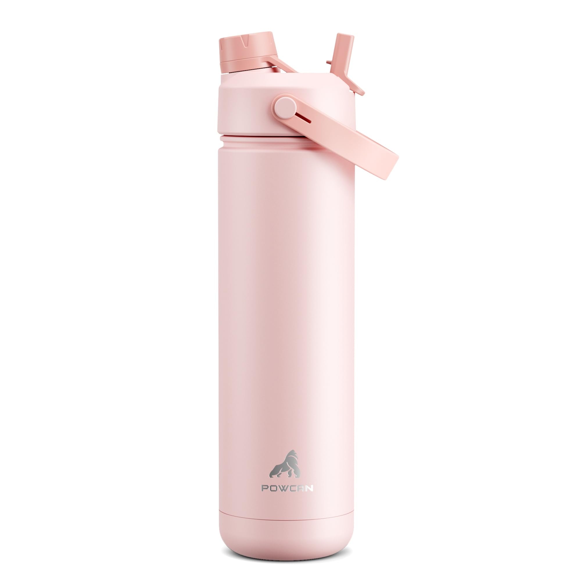 POWCAN 26 oz Insulated Water Bottle with 2-in-1 Straw and Spout Lid, Keep Cold 24H, Leak-Proof, Fits in Car Cup Holder, Stainless Steel Water Bottle for Sports, Travel, Gym, and School (Obsidian) - pokemaPOWCAN 26 oz Insulated Water Bottle with 2-in-1 Straw and Spout Lid, Keep Cold 24H, Leak-Proof, Fits in Car Cup Holder, Stainless Steel Water Bottle for Sports, Travel, Gym, and School (Obsidian)
