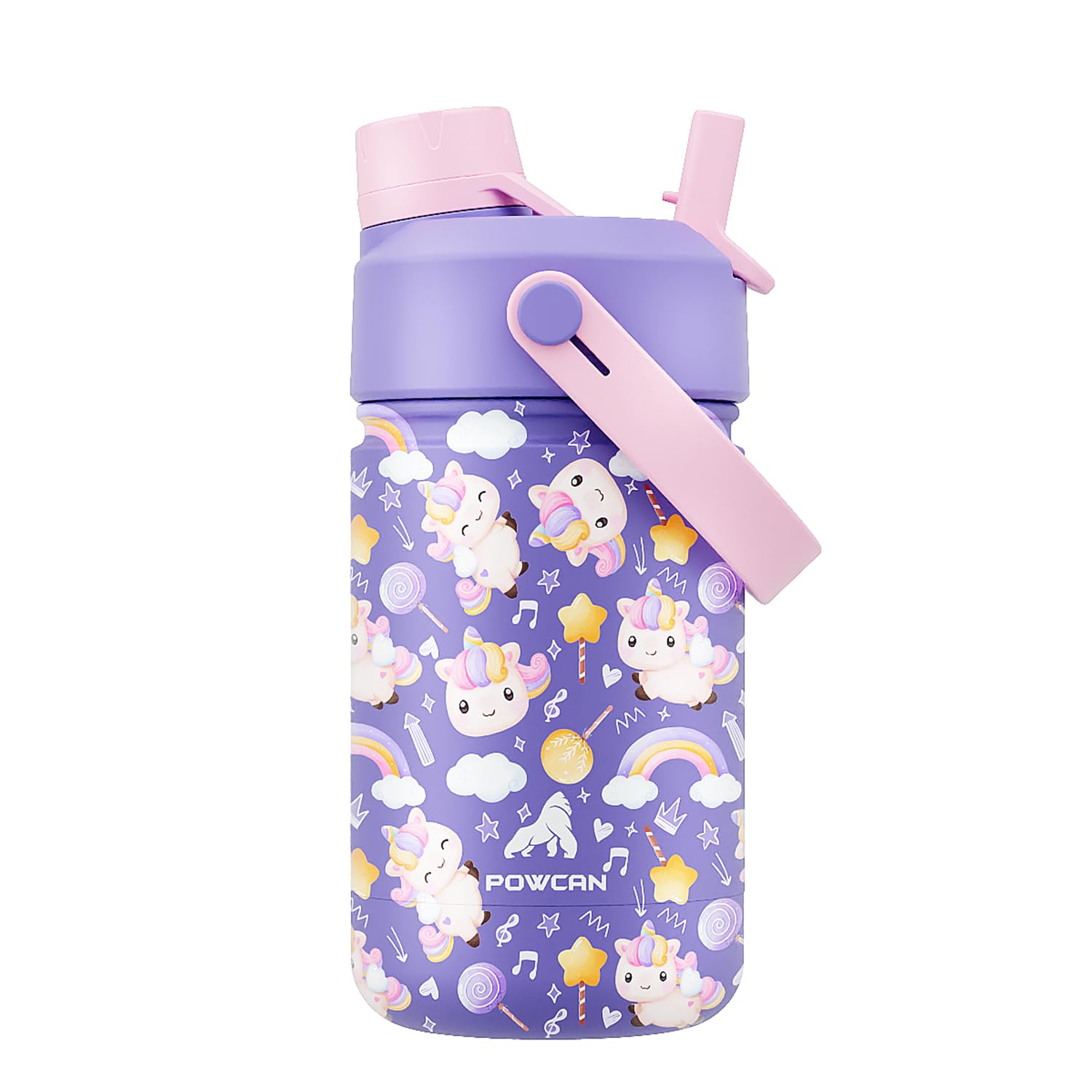 POWCAN 26 oz Insulated Water Bottle with 2-in-1 Straw and Spout Lid, Keep Cold 24H, Leak-Proof, Fits in Car Cup Holder, Stainless Steel Water Bottle for Sports, Travel, Gym, and School (Obsidian) - pokemaPOWCAN 26 oz Insulated Water Bottle with 2-in-1 Straw and Spout Lid, Keep Cold 24H, Leak-Proof, Fits in Car Cup Holder, Stainless Steel Water Bottle for Sports, Travel, Gym, and School (Obsidian)