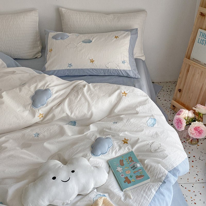 Princess Fengyun Flower Full Cotton Washed Home Textile Bed Sheet Four Piece Set - pokema76137e76a95a8394678d04d787372bdc
