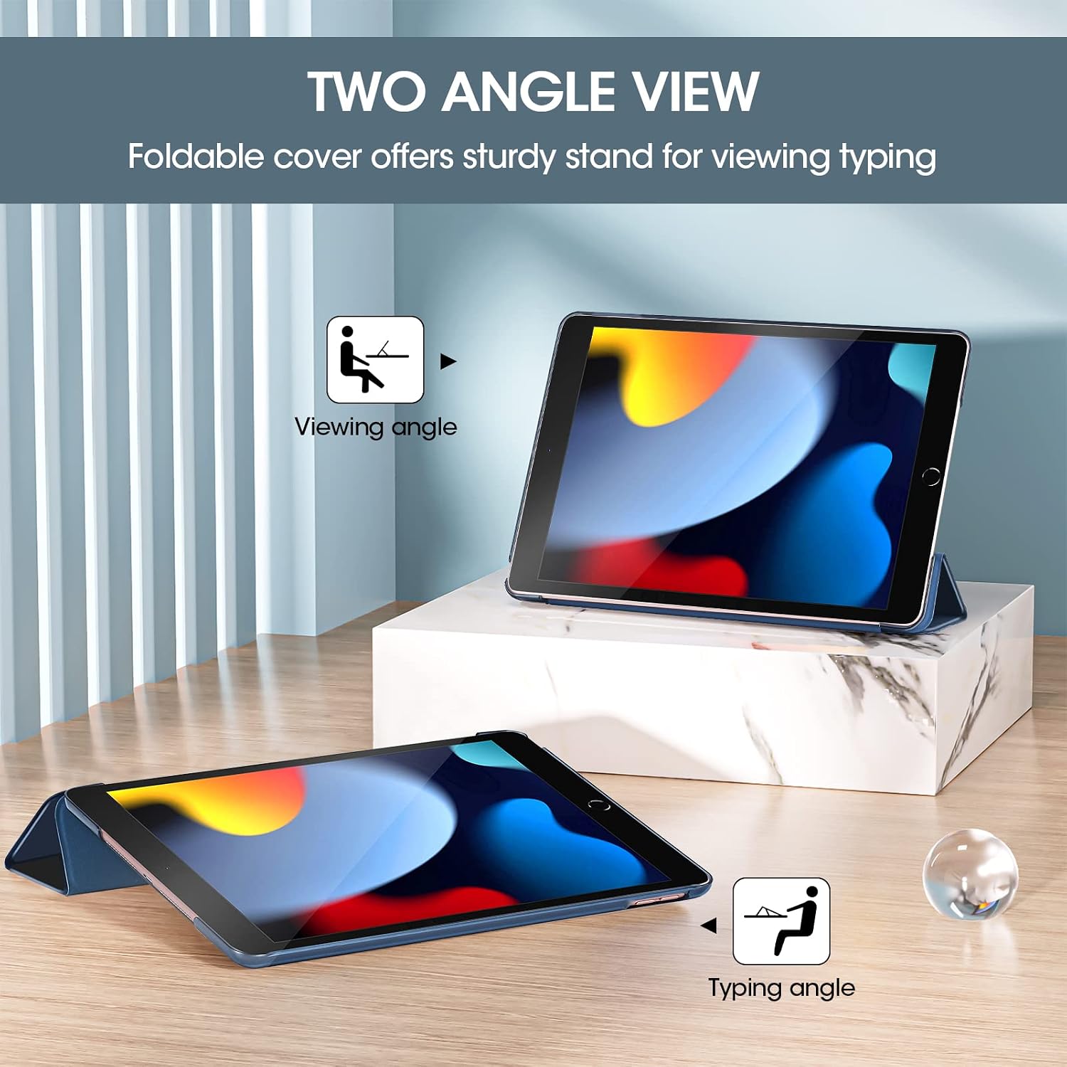 ProCase for iPad 10.2 Case iPad 9th/ iPad 8th/ iPad 7th Gen -Navy | Slim Hard Back Smart Cover for 10.2 Inch iPad 9th Generation 2021/ iPad 8th Gen 2020/ iPad 7th Gen 2019, Auto Sleep/Wake - pokemaProCase for iPad 10.2 Case iPad 9th/ iPad 8th/ iPad 7th Gen -Navy | Slim Hard Back Smart Cover for 10.2 Inch iPad 9th Generation 2021/ iPad 8th Gen 2020/ iPad 7th Gen 2019, Auto Sleep/Wake