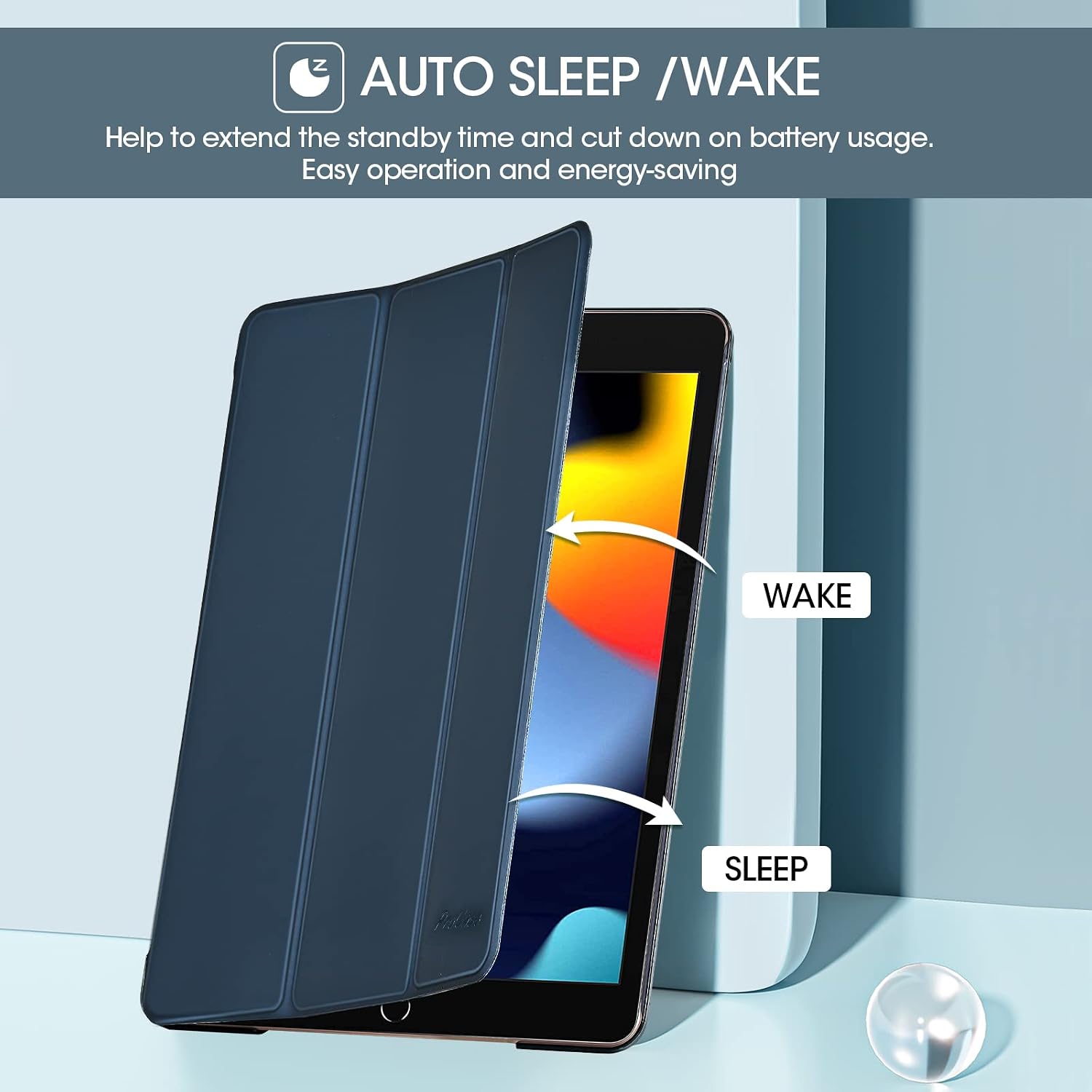 ProCase for iPad 10.2 Case iPad 9th/ iPad 8th/ iPad 7th Gen -Navy | Slim Hard Back Smart Cover for 10.2 Inch iPad 9th Generation 2021/ iPad 8th Gen 2020/ iPad 7th Gen 2019, Auto Sleep/Wake - pokemaProCase for iPad 10.2 Case iPad 9th/ iPad 8th/ iPad 7th Gen -Navy | Slim Hard Back Smart Cover for 10.2 Inch iPad 9th Generation 2021/ iPad 8th Gen 2020/ iPad 7th Gen 2019, Auto Sleep/Wake