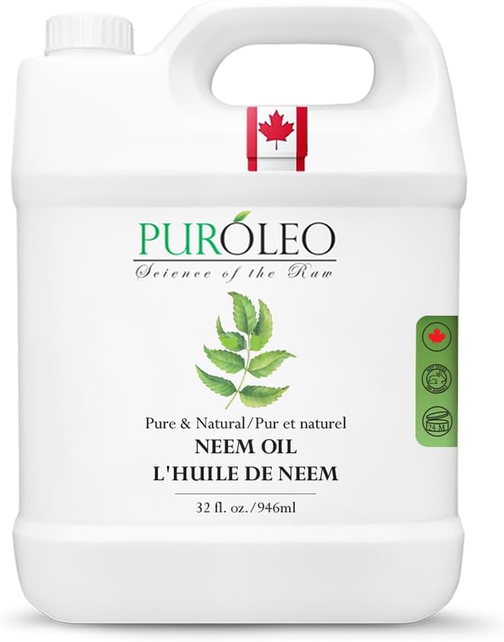 PUROLEO NEEM Oil 32 Fl Oz/946 ML (Packed In Canada) Pure and Natural Neem Oil for Multipurpose Use | Neem Oil extracted from NEEM Plante Chemical free Neem Oil Spray - pokemaPUROLEO NEEM Oil 32 Fl Oz/946 ML (Packed In Canada) Pure and Natural Neem Oil for Multipurpose Use | Neem Oil extracted from NEEM Plante Chemical free Neem Oil Spray