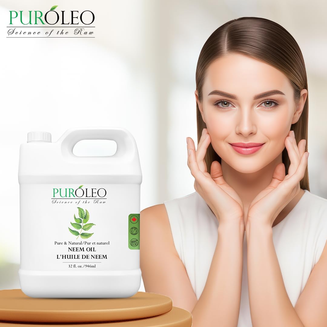 PUROLEO NEEM Oil 32 Fl Oz/946 ML (Packed In Canada) Pure and Natural Neem Oil for Multipurpose Use | Neem Oil extracted from NEEM Plante Chemical free Neem Oil Spray - pokemaPUROLEO NEEM Oil 32 Fl Oz/946 ML (Packed In Canada) Pure and Natural Neem Oil for Multipurpose Use | Neem Oil extracted from NEEM Plante Chemical free Neem Oil Spray