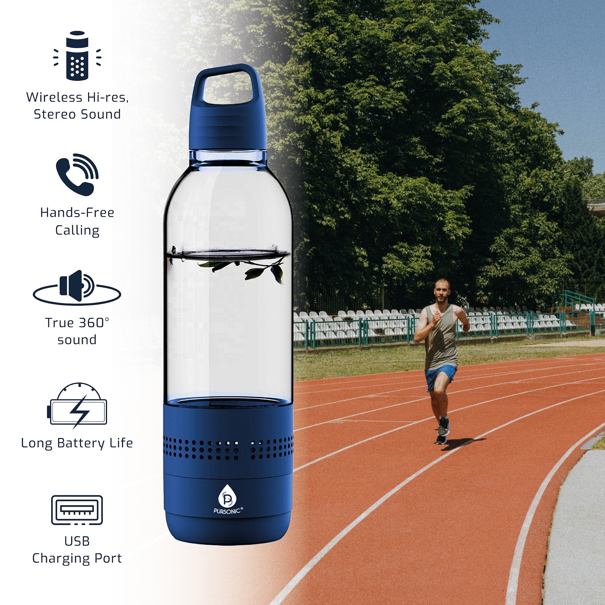 Pursonic 2-in-1 Water Bottle with Built-In Wireless Speaker - pokemaPursonic 2-in-1 Water Bottle with Built-In Wireless Speaker