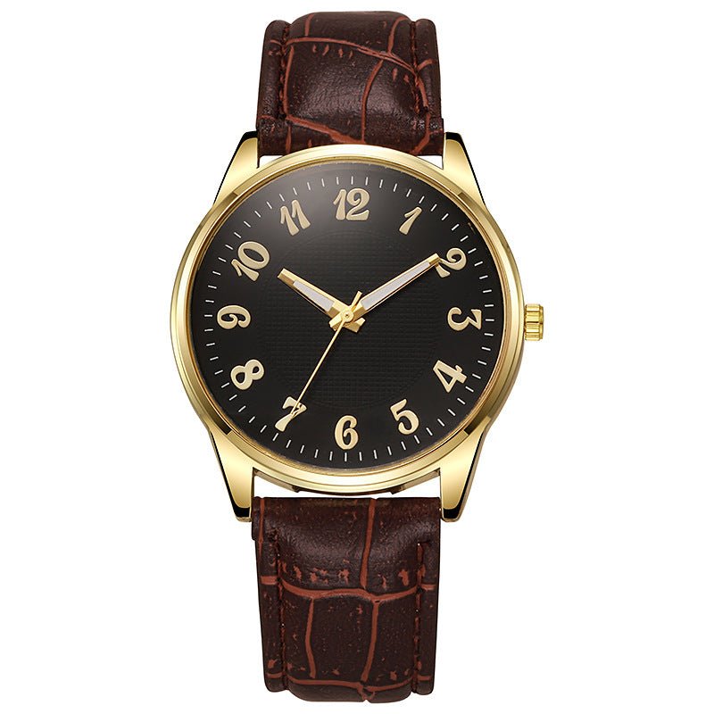 Quartz Mens Business-style Alloy Luminous Luxury Wristwatch With A Leather-band Feel - pokema18d76d405b737ba5bef436c195a0239b