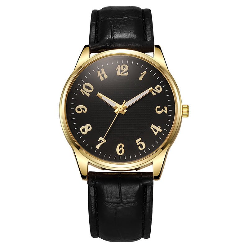 Quartz Mens Business-style Alloy Luminous Luxury Wristwatch With A Leather-band Feel - pokema2caef422e0321d314a35f7b8903d4519
