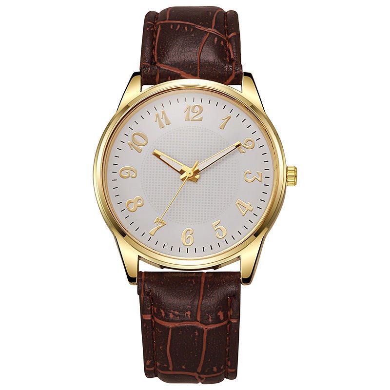 Quartz Mens Business-style Alloy Luminous Luxury Wristwatch With A Leather-band Feel - pokema8437c1b30bb4812b841d8954de233b1d
