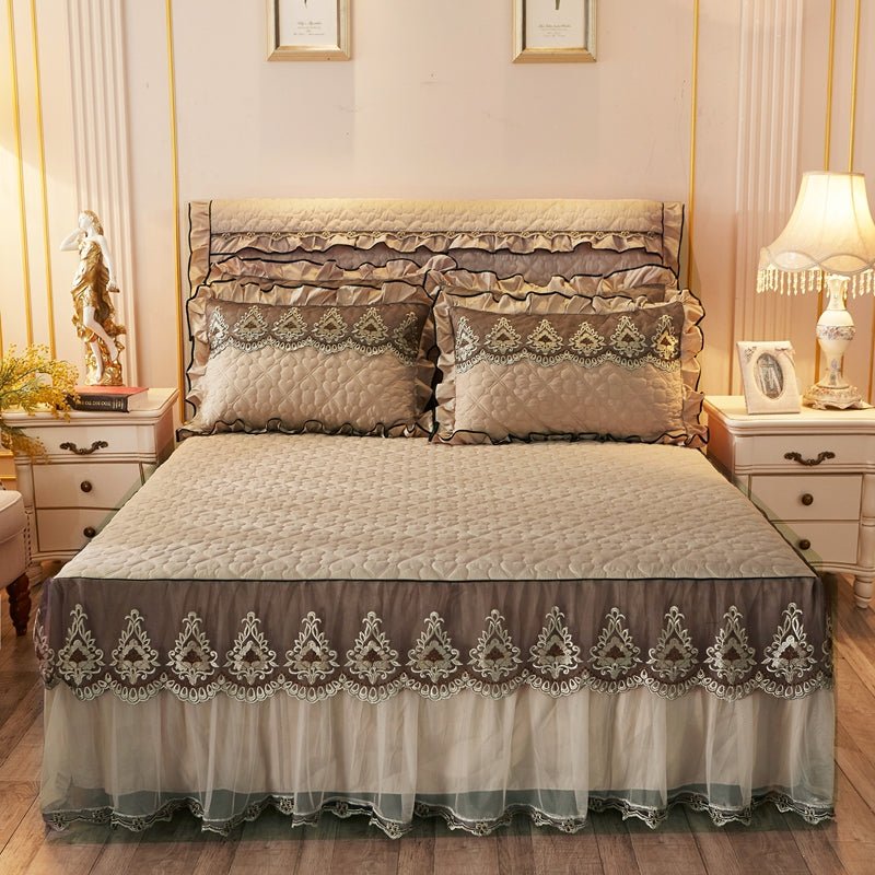 Quilted Lace Bed Skirt Bed Liner - pokema266e6a5fba63a5d4f2ab8c105a39789