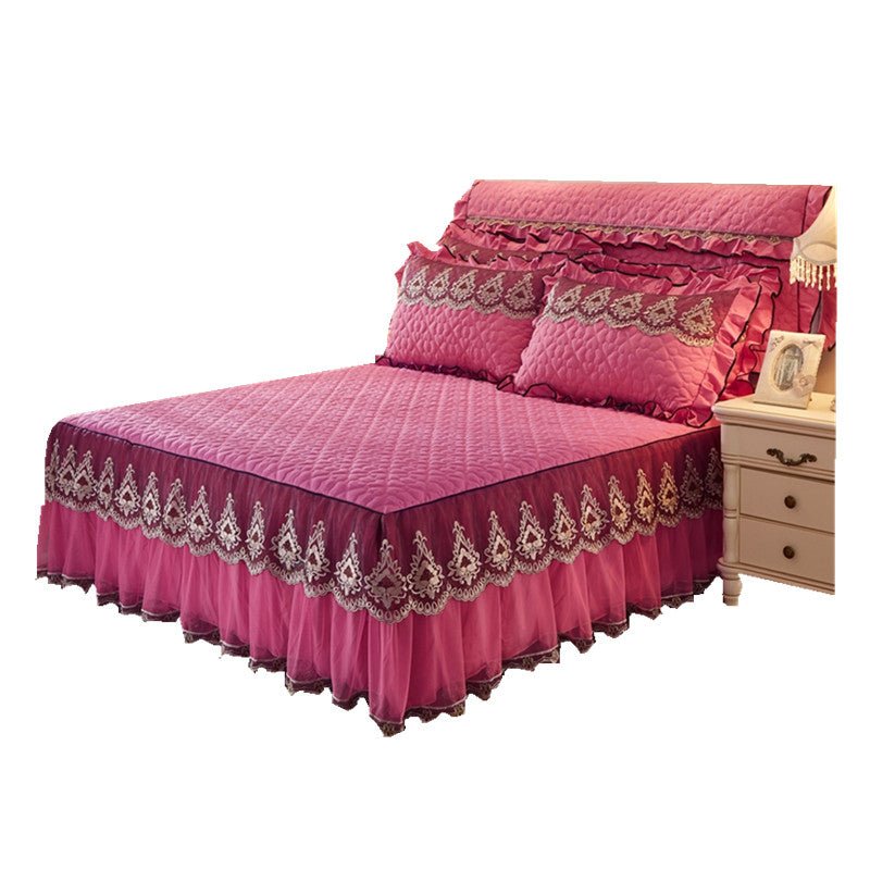 Quilted Lace Bed Skirt Bed Liner - pokemac659bad6ce73b41fa00c72246869bf1c