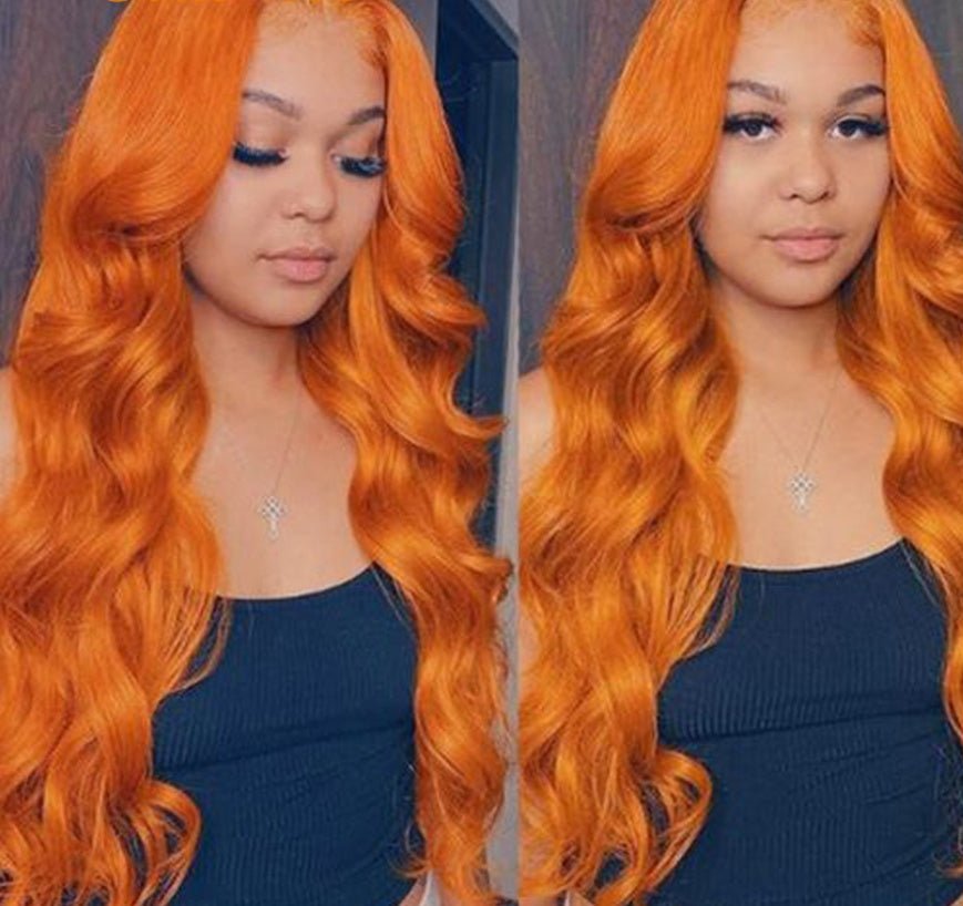 Real Hair Curtain Block Orange Europe And America - pokema88fd662670a1ad195cd904363f307c2d