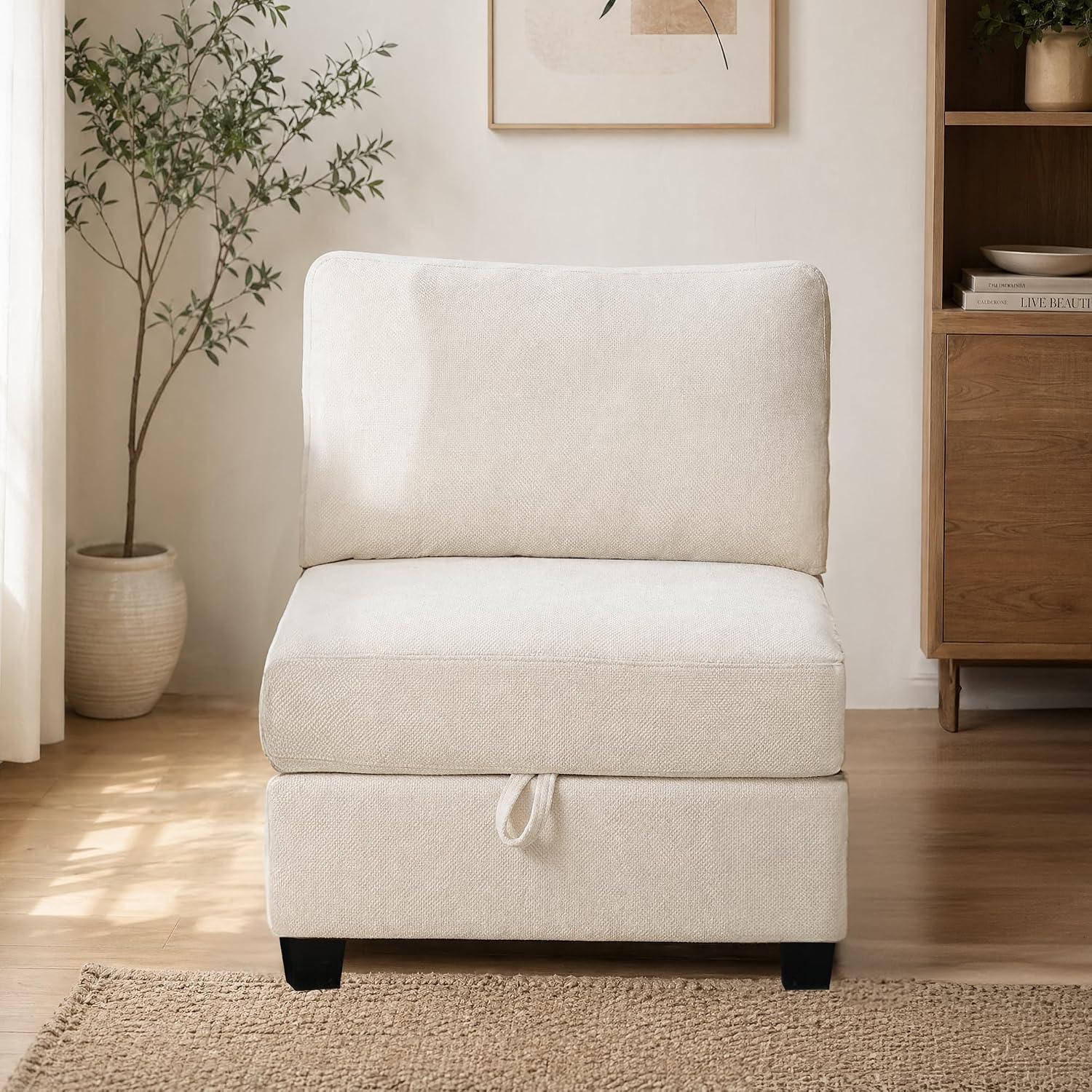 Real Relax 99.6'' Oversized Sectional Sofa, Modular 3 Seater L Shaped Comfy Cloud Couch with Storage Movable Ottoman and Thick Cushion for Apartment Living Room Bedroom, Beige, Chenille - pokemaReal Relax 99.6'' Oversized Sectional Sofa, Modular 3 Seater L Shaped Comfy Cloud Couch with Storage Movable Ottoman and Thick Cushion for Apartment Living Room Bedroom, Beige, Chenille