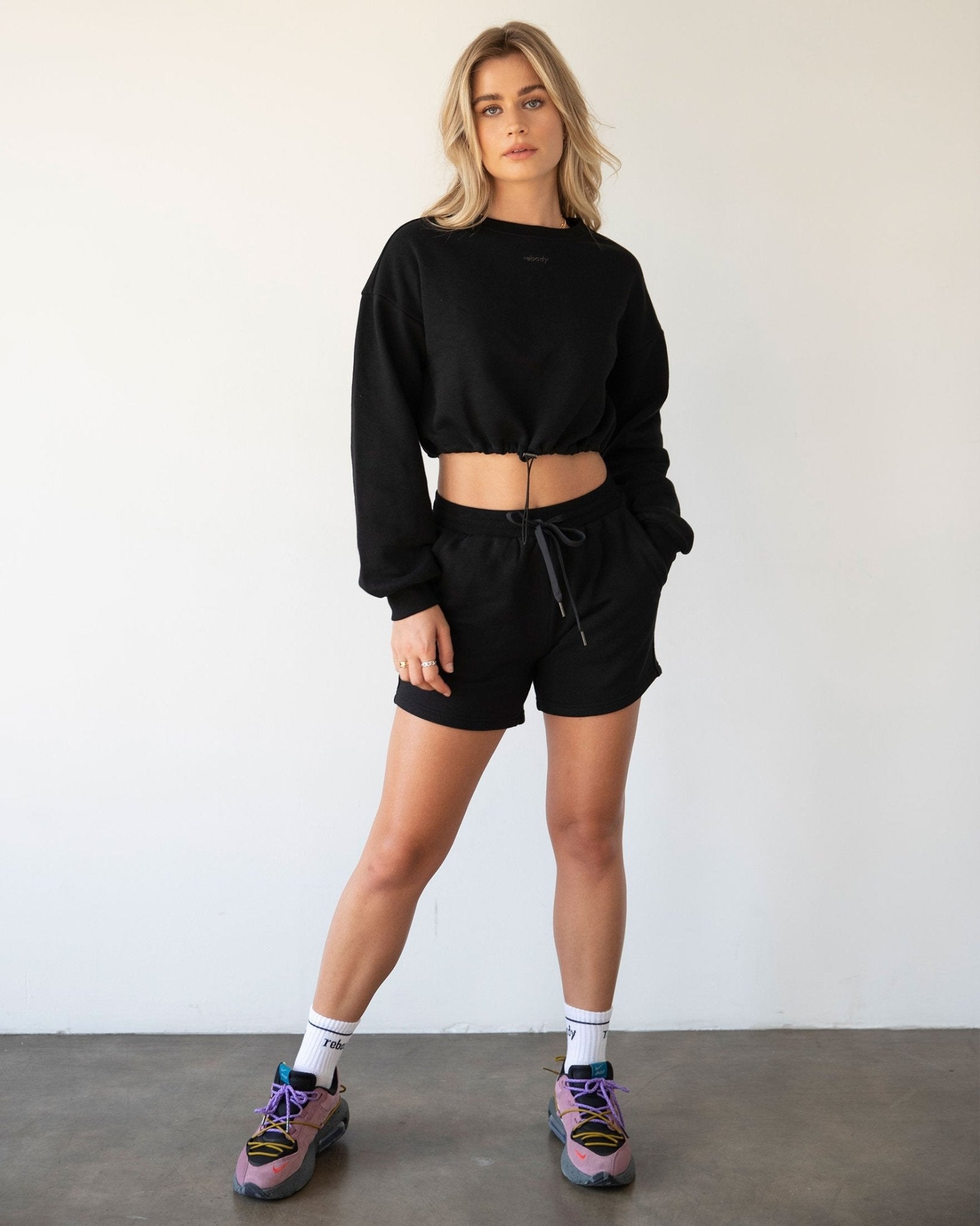 Rebody Puff Sleeve Crop Sweatshirt - pokemaRebody Puff Sleeve Crop Sweatshirt