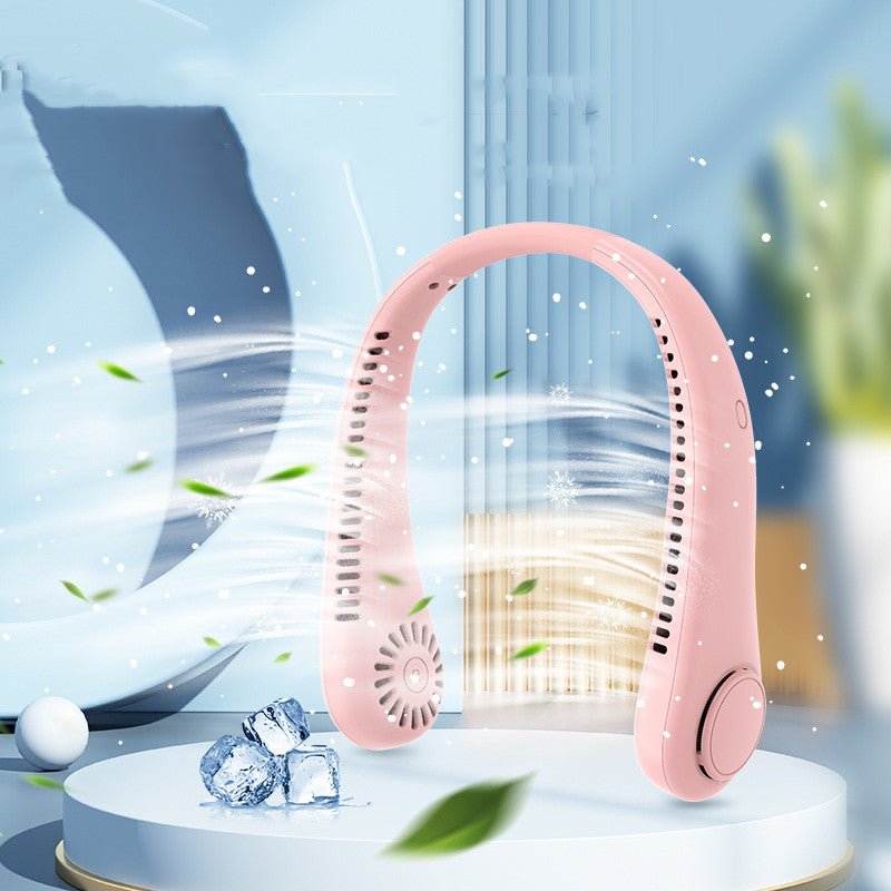 Rechargeable Neck Fan Hands Free USB Mini Fan Traveling Outdoor Sports Fans Portable Lazy Bladeless Hanging Neck Fan - pokema990cce78bd1cea0fddb2583567bd43c8