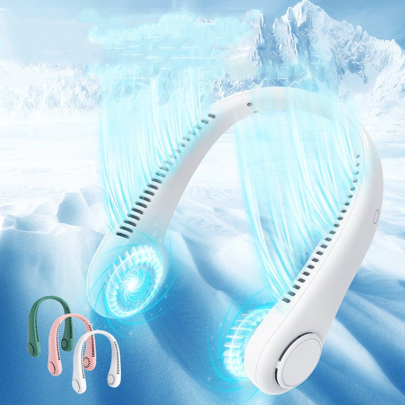 Rechargeable Neck Fan Hands Free USB Mini Fan Traveling Outdoor Sports Fans Portable Lazy Bladeless Hanging Neck Fan - pokema633ac3f6490a270ae12a517e8707f8c6