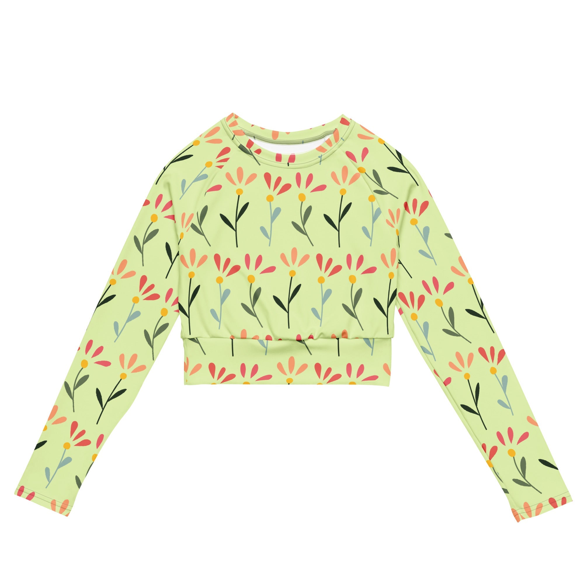 Recycled long-sleeve crop top - pokemaProduct mockup
