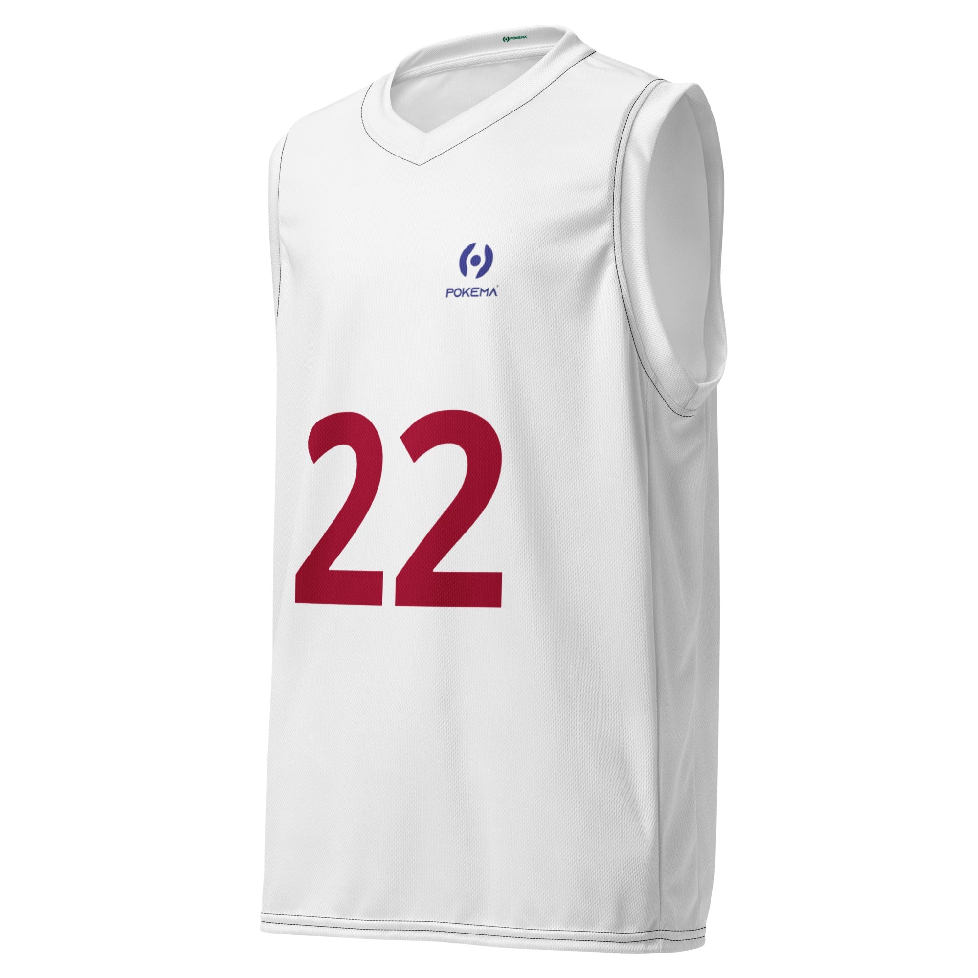 Recycled unisex basketball jersey - pokemaProduct mockup