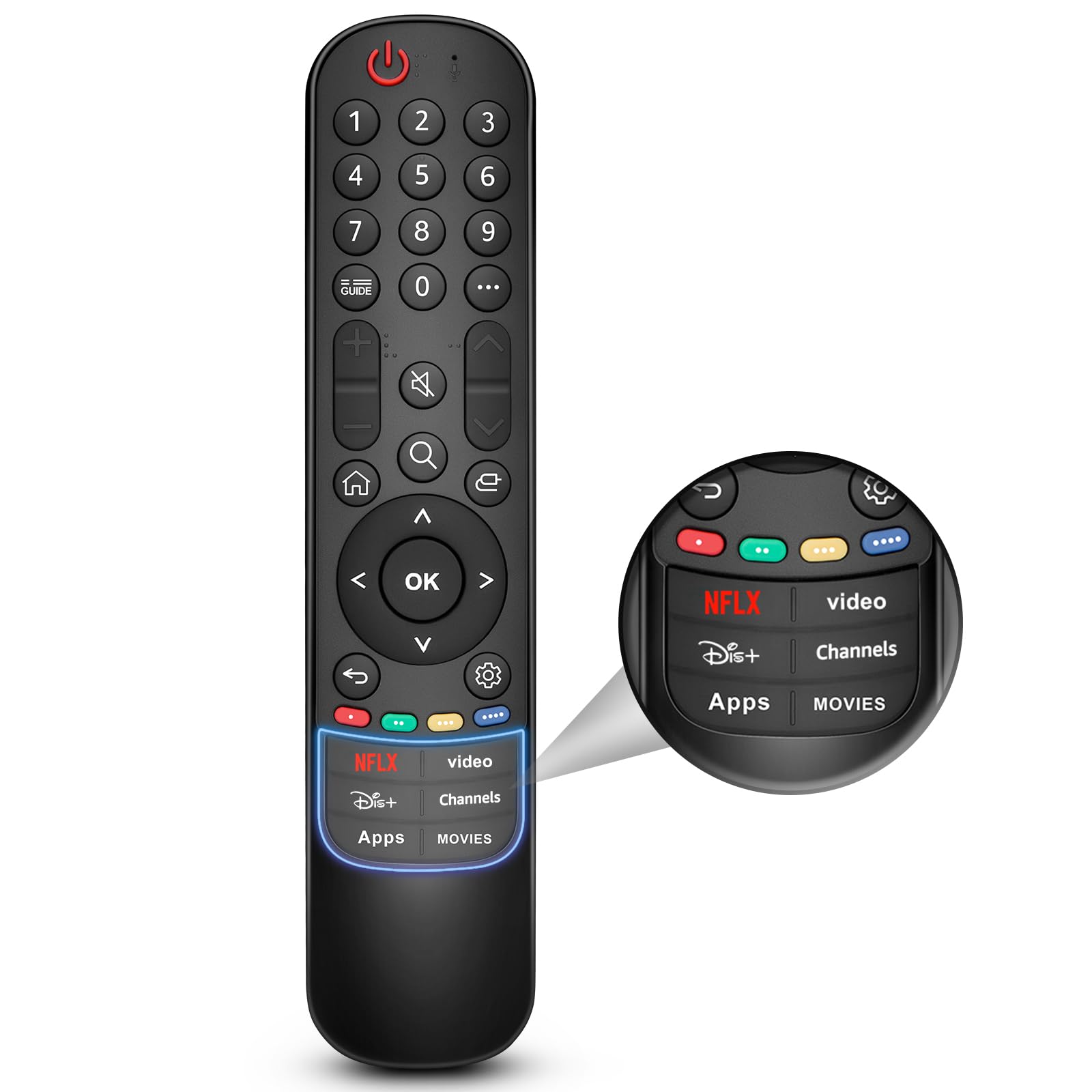 Replacement Remote for TCL Roku TV, Compatible with Hisense Insignia Sharp RCA Sanyo Westinghouse Onn Roku TV Remote, with Buttons for Netflix, YouTube, Dis+, Prime Video - pokemaReplacement Remote for TCL Roku TV, Compatible with Hisense Insignia Sharp RCA Sanyo Westinghouse Onn Roku TV Remote, with Buttons for Netflix, YouTube, Dis+, Prime Video