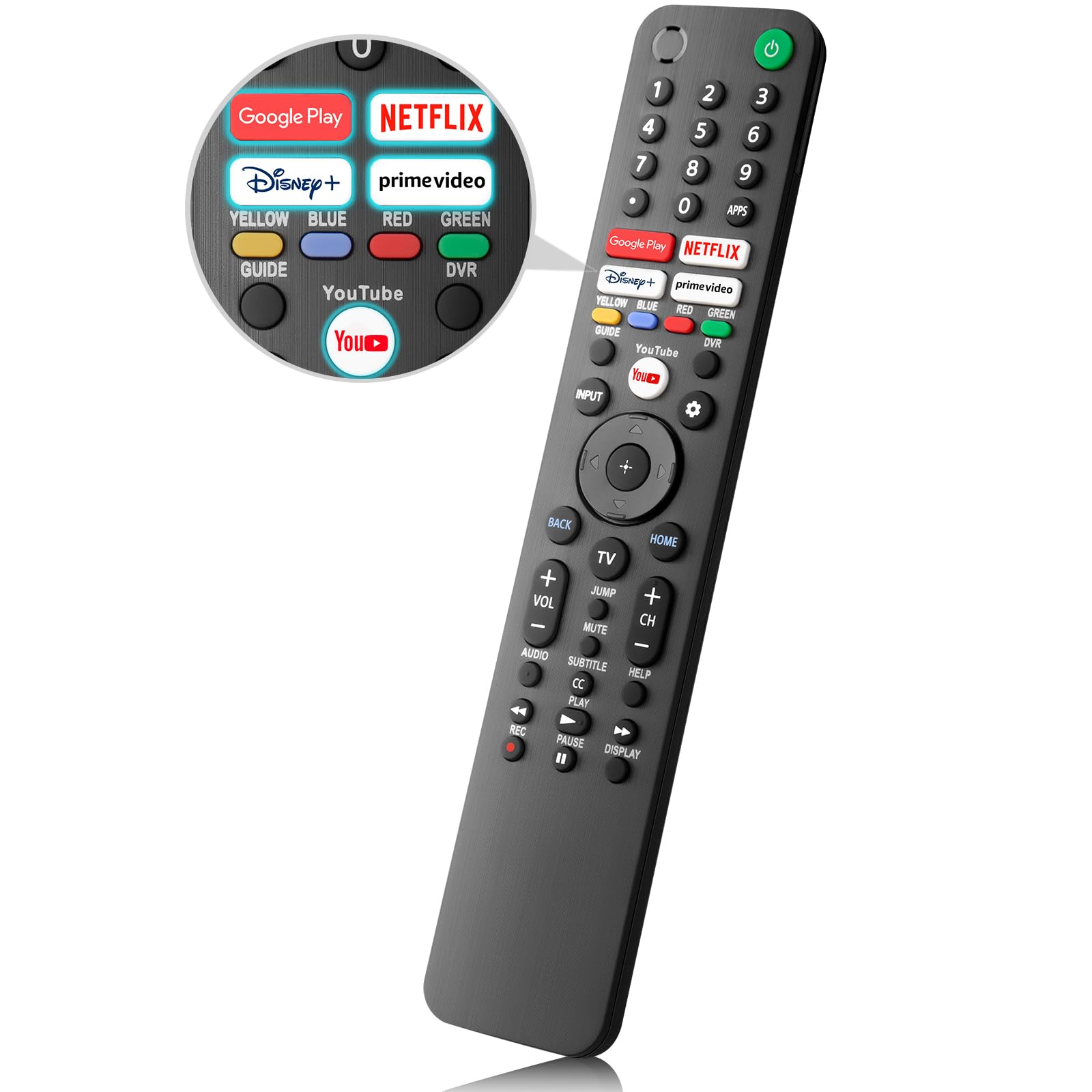 Replacement Remote for TCL Roku TV, Compatible with Hisense Insignia Sharp RCA Sanyo Westinghouse Onn Roku TV Remote, with Buttons for Netflix, YouTube, Dis+, Prime Video - pokemaReplacement Remote for TCL Roku TV, Compatible with Hisense Insignia Sharp RCA Sanyo Westinghouse Onn Roku TV Remote, with Buttons for Netflix, YouTube, Dis+, Prime Video