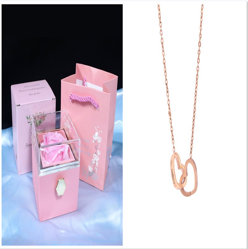 Rotating Soap Flower Rose Gift Box Creative Rotating Rose Jewelry Packaging Box Valentine's Day Gift For Women - pokema543b40c2bdad5346dbe7d406036d1607