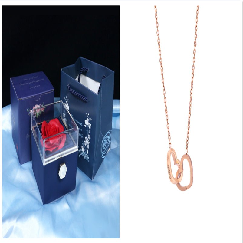 Rotating Soap Flower Rose Gift Box Creative Rotating Rose Jewelry Packaging Box Valentine's Day Gift For Women - pokema635d52bdbf17dc287cb75edfbc51d1b0