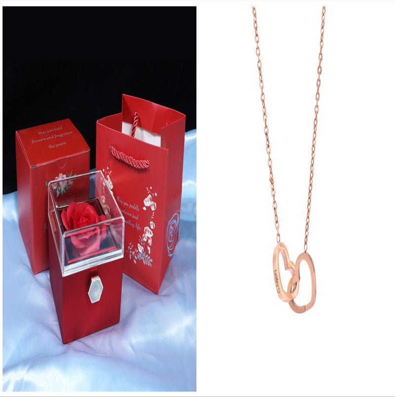 Rotating Soap Flower Rose Gift Box Creative Rotating Rose Jewelry Packaging Box Valentine's Day Gift For Women - pokema5de8c60f6151680b8f83a7910c0bc040