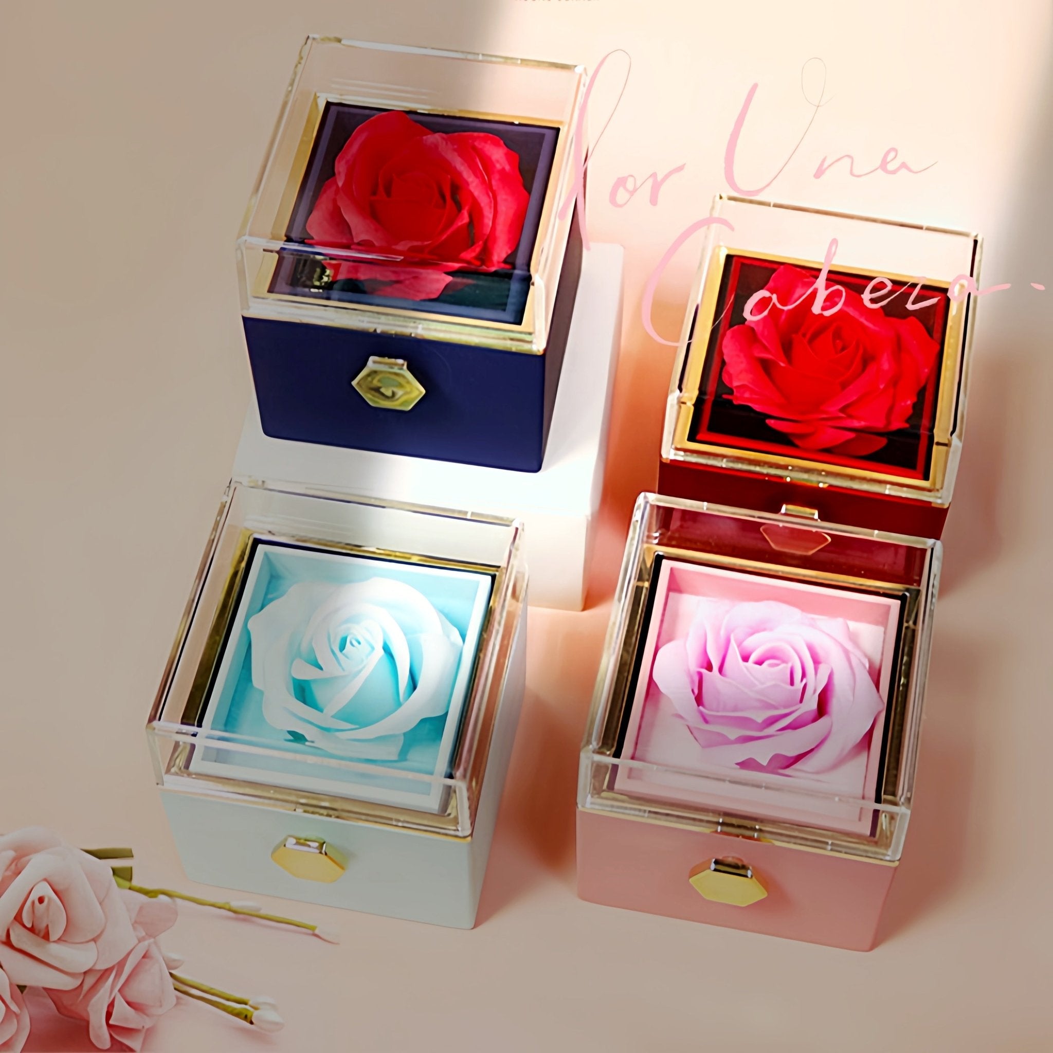 Rotating Soap Flower Rose Gift Box Creative Rotating Rose Jewelry Packaging Box Valentine's Day Gift For Women - pokemace3583ab94474c6ecdd4fa3d3fa9013e