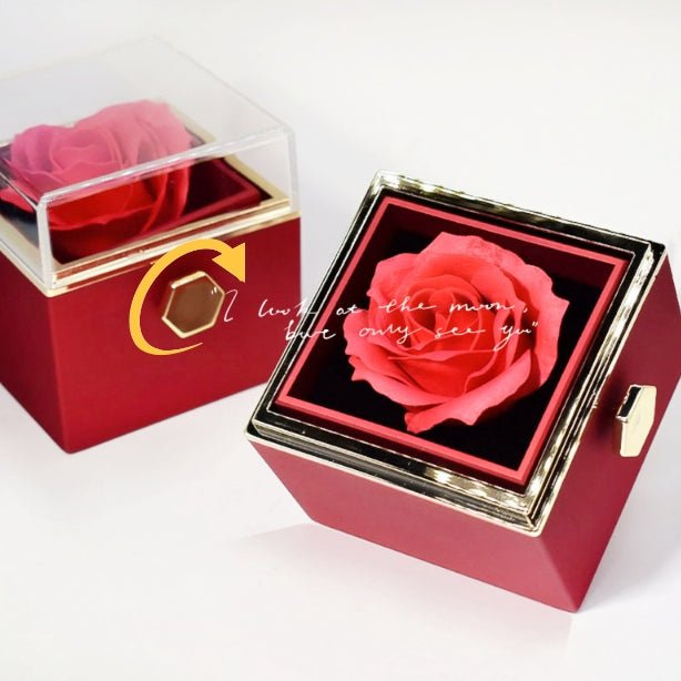Rotating Soap Flower Rose Gift Box Creative Rotating Rose Jewelry Packaging Box Valentine's Day Gift For Women - pokema5a9f3020dabb934147a3d27cf4d35b8f
