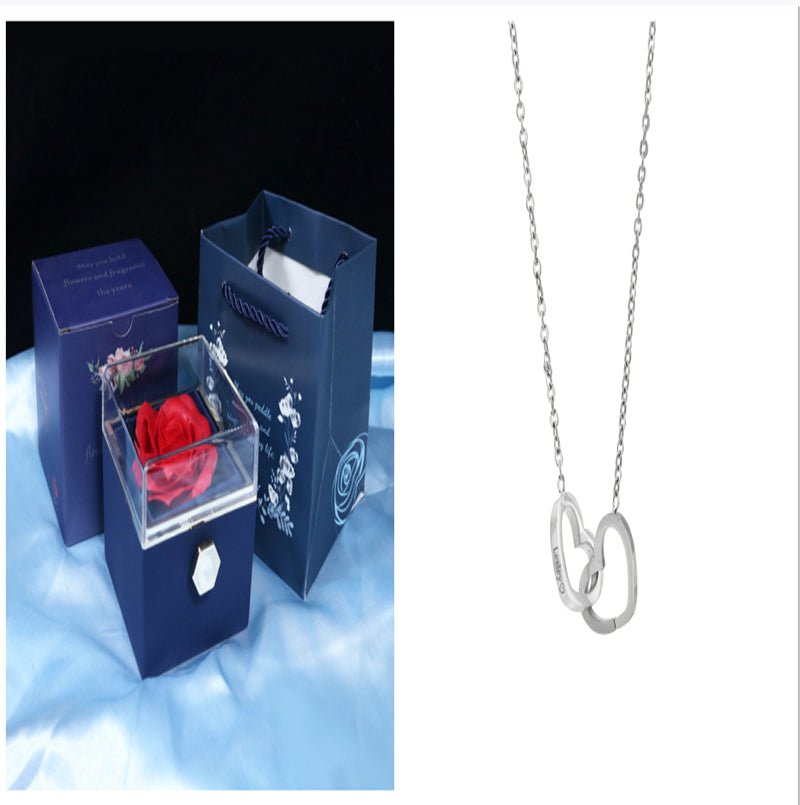 Rotating Soap Flower Rose Gift Box Creative Rotating Rose Jewelry Packaging Box Valentine's Day Gift For Women - pokemab7ca0537b1e3c5049a735d0cb056d046
