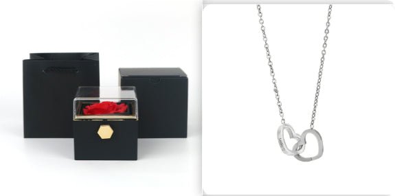 Rotating Soap Flower Rose Gift Box Creative Rotating Rose Jewelry Packaging Box Valentine's Day Gift For Women - pokemaee5dcb54d587a240ff13cdb0320d9c69