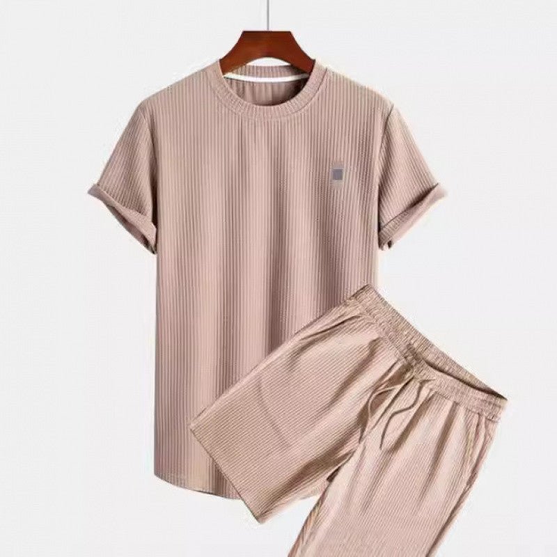 Round Neck Men's Short Sleeve Sports Fashion Loose Two-piece Suit - pokema24602b55701bde5f7f7eda3449998b0a
