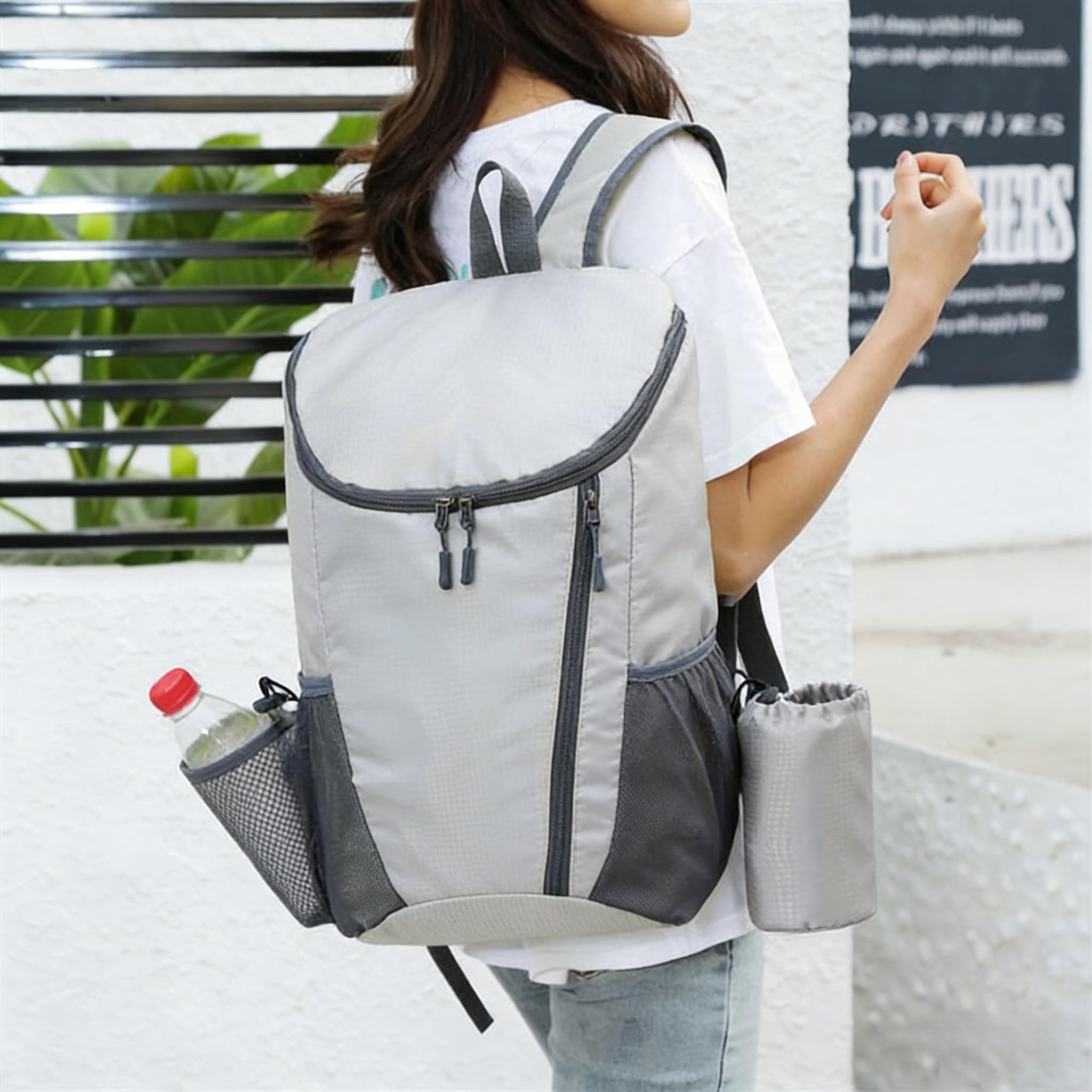 Sac à dos pliable léger compact pour l'extérieur - Sac de jour portable solide pour le sport de plein air - Idéal pour la randonnée - pokemaSac à dos pliable léger compact pour l'extérieur - Sac de jour portable solide pour le sport de plein air - Idéal pour la randonnée