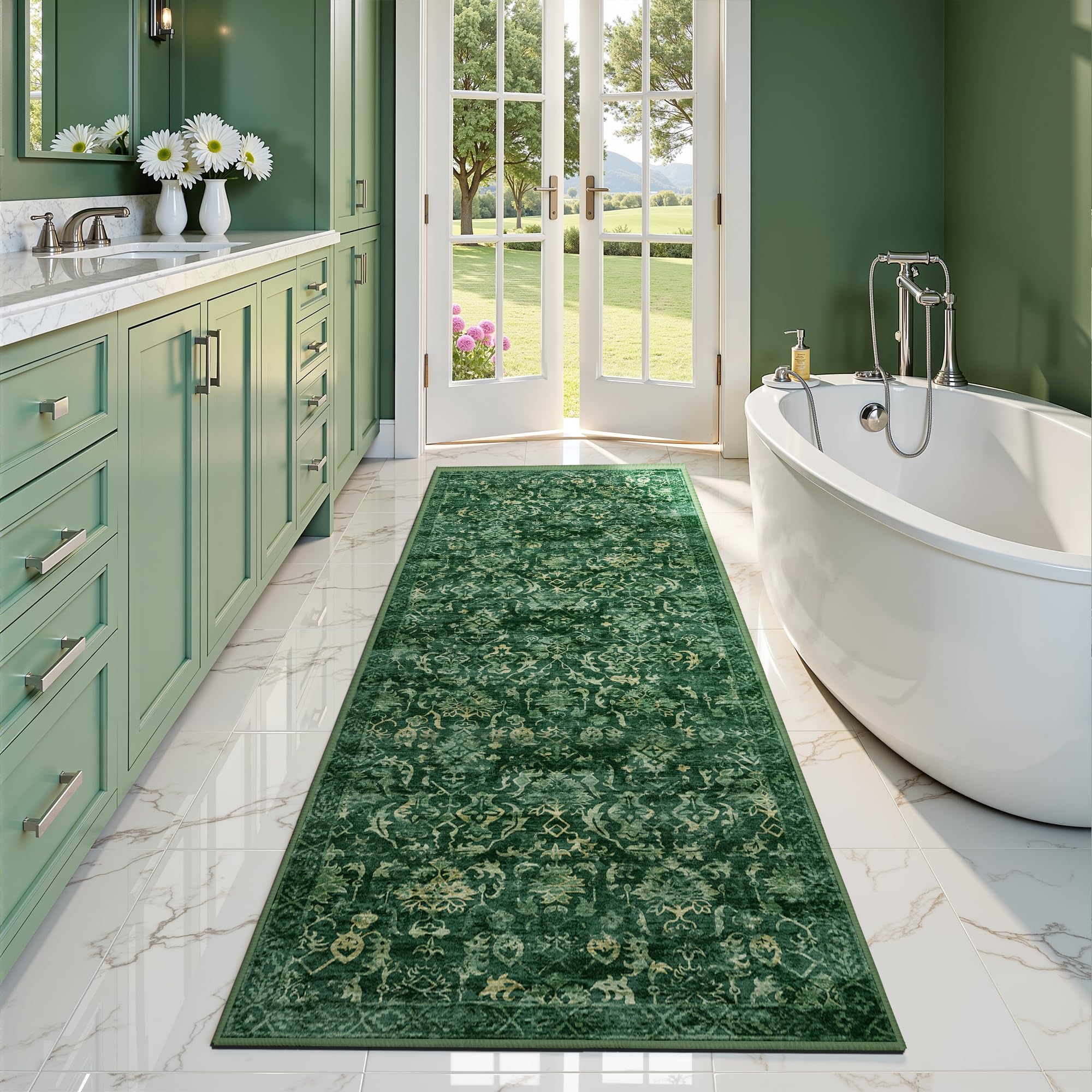 Sage Neutral Large Area Rug 9x12 for Living Room, Washable Rug for Dining Room Bedroom, Anti-Slip Low-Pile and Soft Accent Rug Farmhouse Office Home Decor Light Green - pokemaSage Neutral Large Area Rug 9x12 for Living Room, Washable Rug for Dining Room Bedroom, Anti-Slip Low-Pile and Soft Accent Rug Farmhouse Office Home Decor Light Green