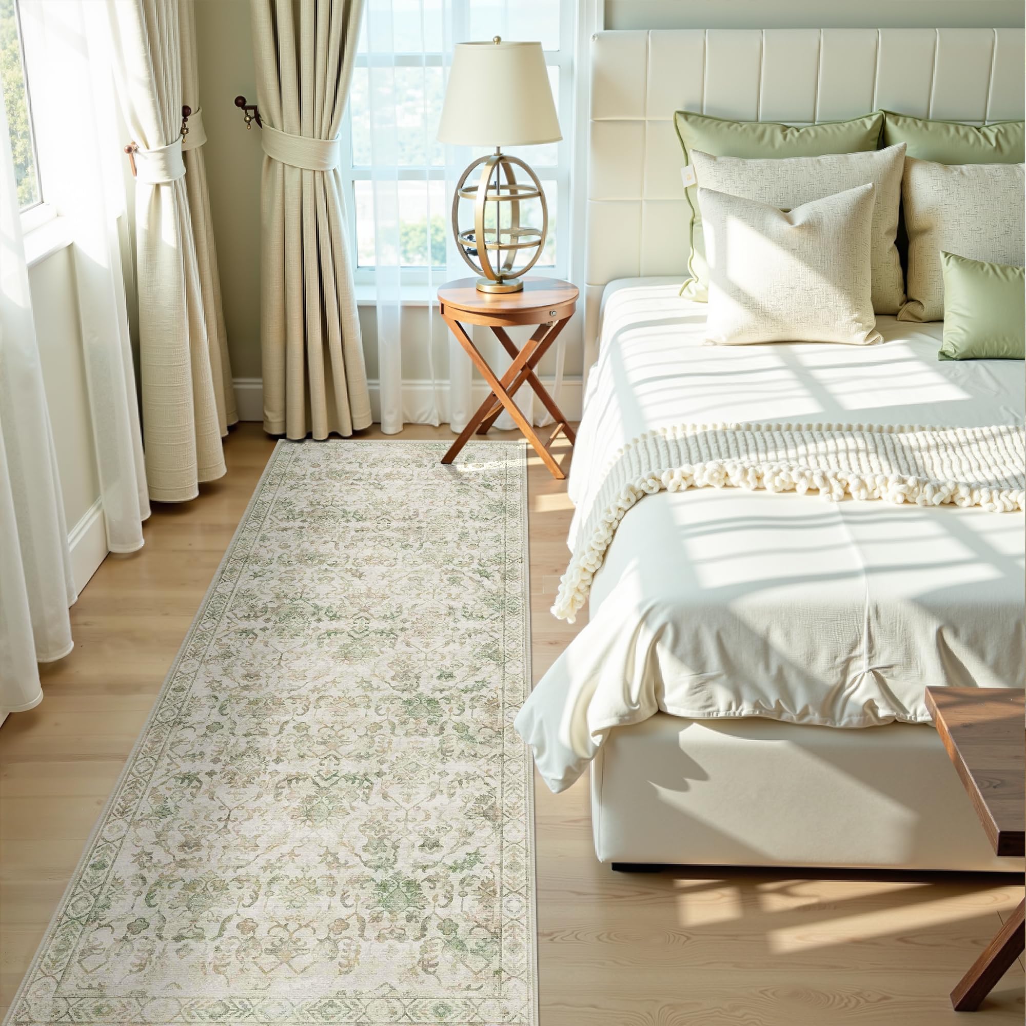 Sage Neutral Large Area Rug 9x12 for Living Room, Washable Rug for Dining Room Bedroom, Anti-Slip Low-Pile and Soft Accent Rug Farmhouse Office Home Decor Light Green - pokemaSage Neutral Large Area Rug 9x12 for Living Room, Washable Rug for Dining Room Bedroom, Anti-Slip Low-Pile and Soft Accent Rug Farmhouse Office Home Decor Light Green